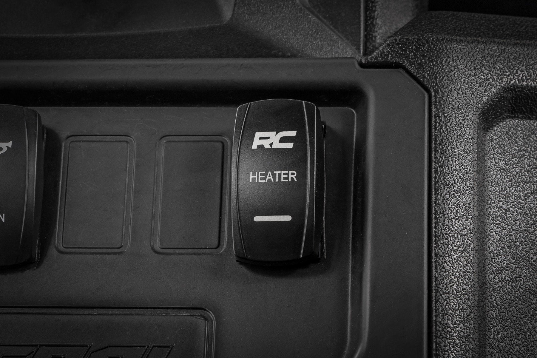 Rough Country Rocker Switch | Cab Heater | 2x1 with Logo | Blue Back Light 710HS