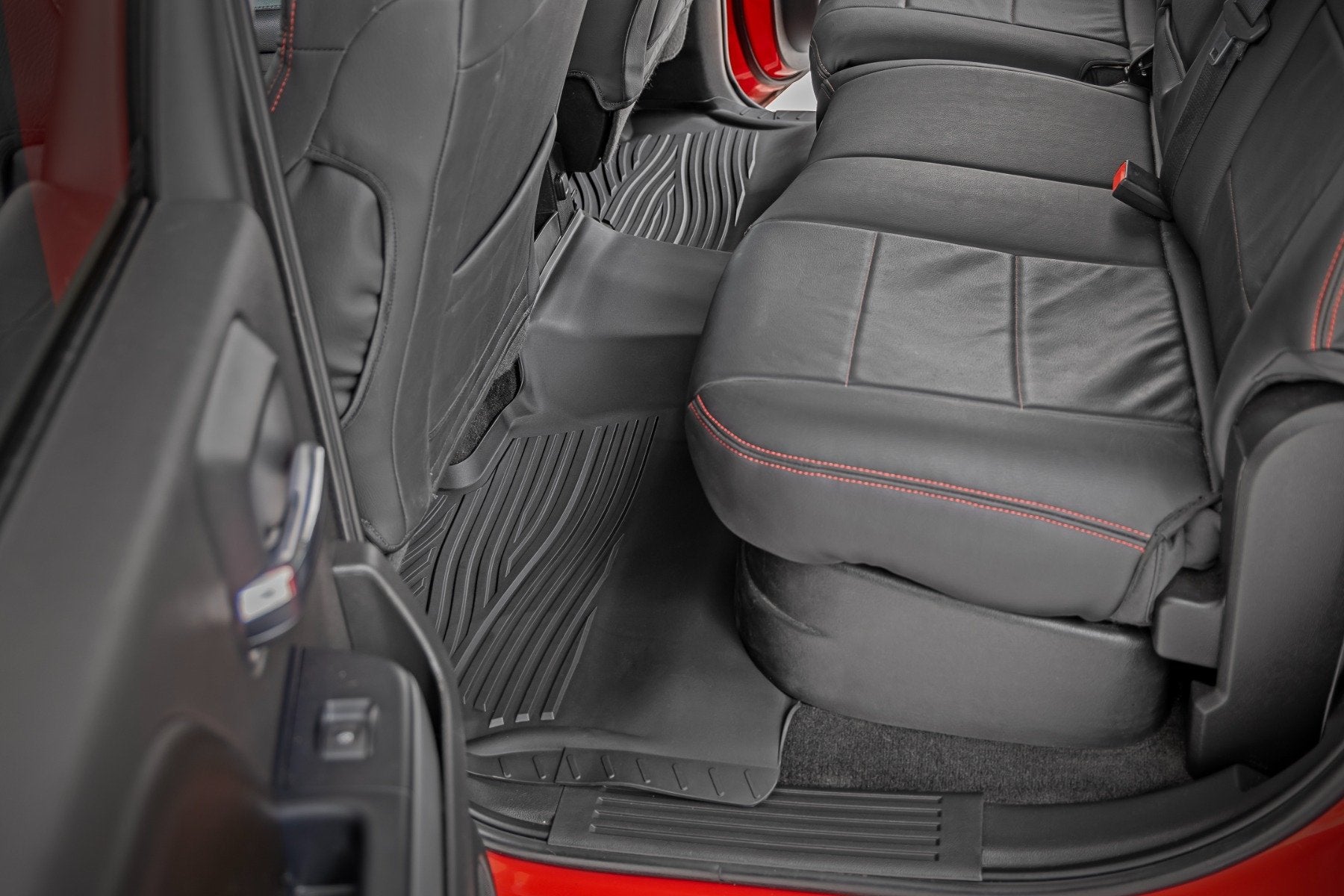 Rough Country Flex-Fit Floor Mats | FR & RR | FR Bucket | Crew | Chevy/GMC 1500/2500HD/3500HD 2WD/4WD FF-21413