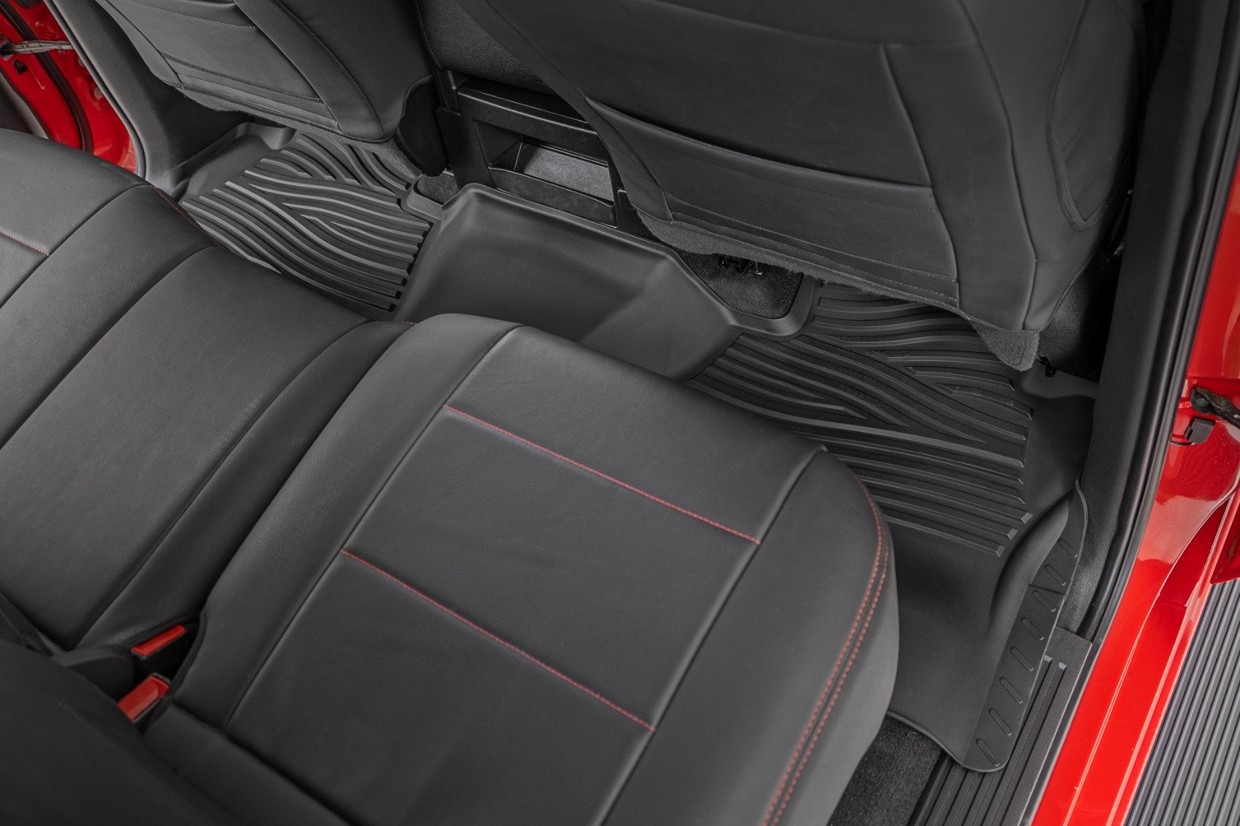 Rough Country Flex-Fit Floor Mats | FR & RR | FR Bucket | Crew | Chevy/GMC 1500/2500HD/3500HD 2WD/4WD FF-21413