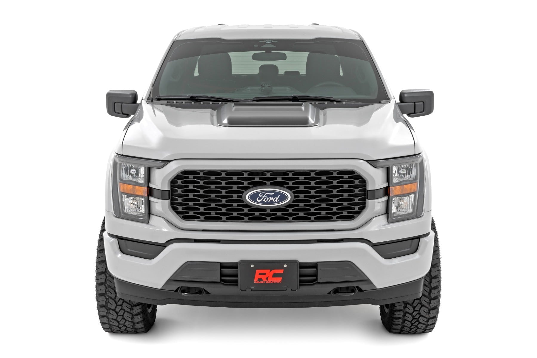 Rough Country Hood Scoop A3 Space White Ford F-150 21-24 HS30010-A3
