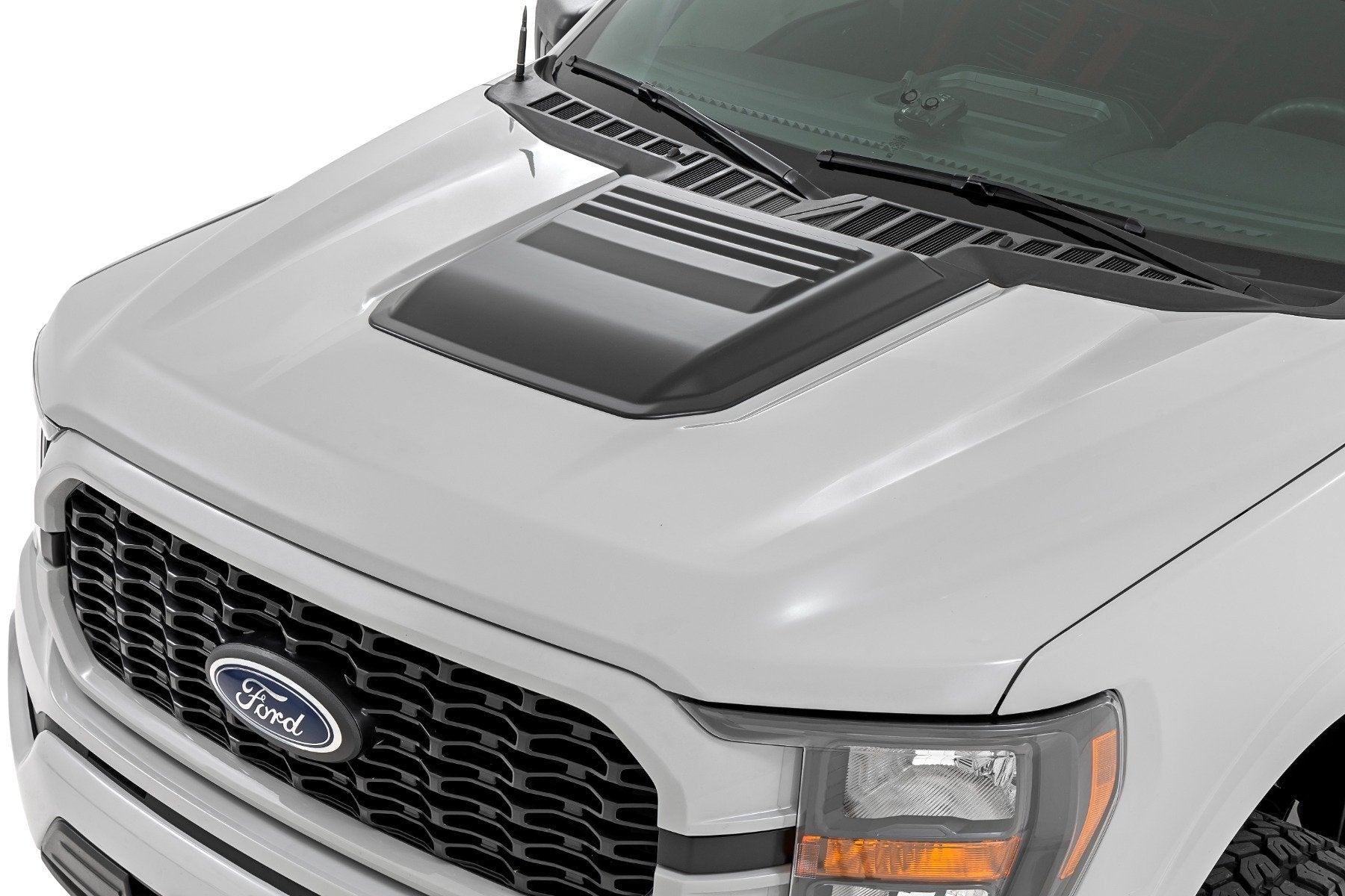Rough Country Hood Scoop JS Iconic Siver Ford F-150 21-24 HS30010-JS
