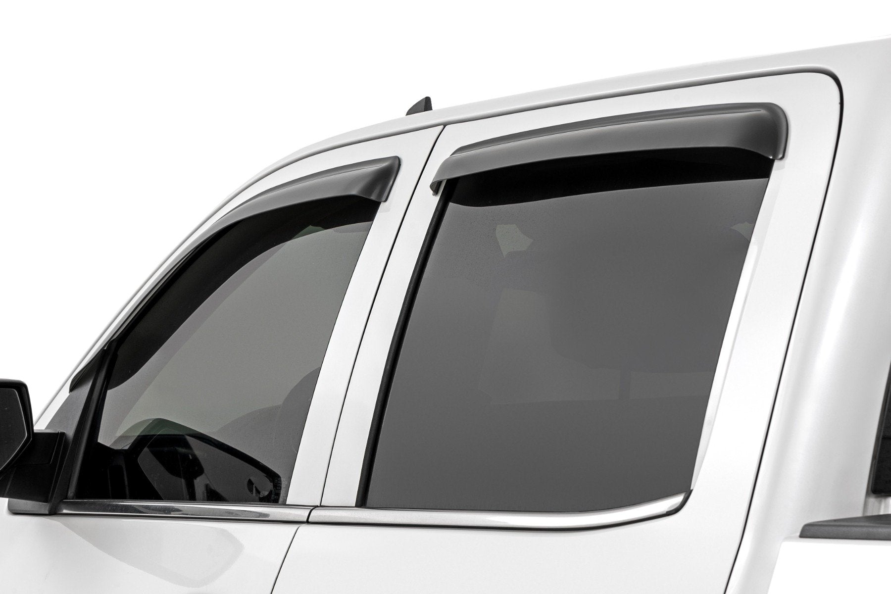 Rough Country Side Window Deflectors | Tape On Rain Guard | Chevy/GMC 1500/2500HD/3500HD 2WD/4WD