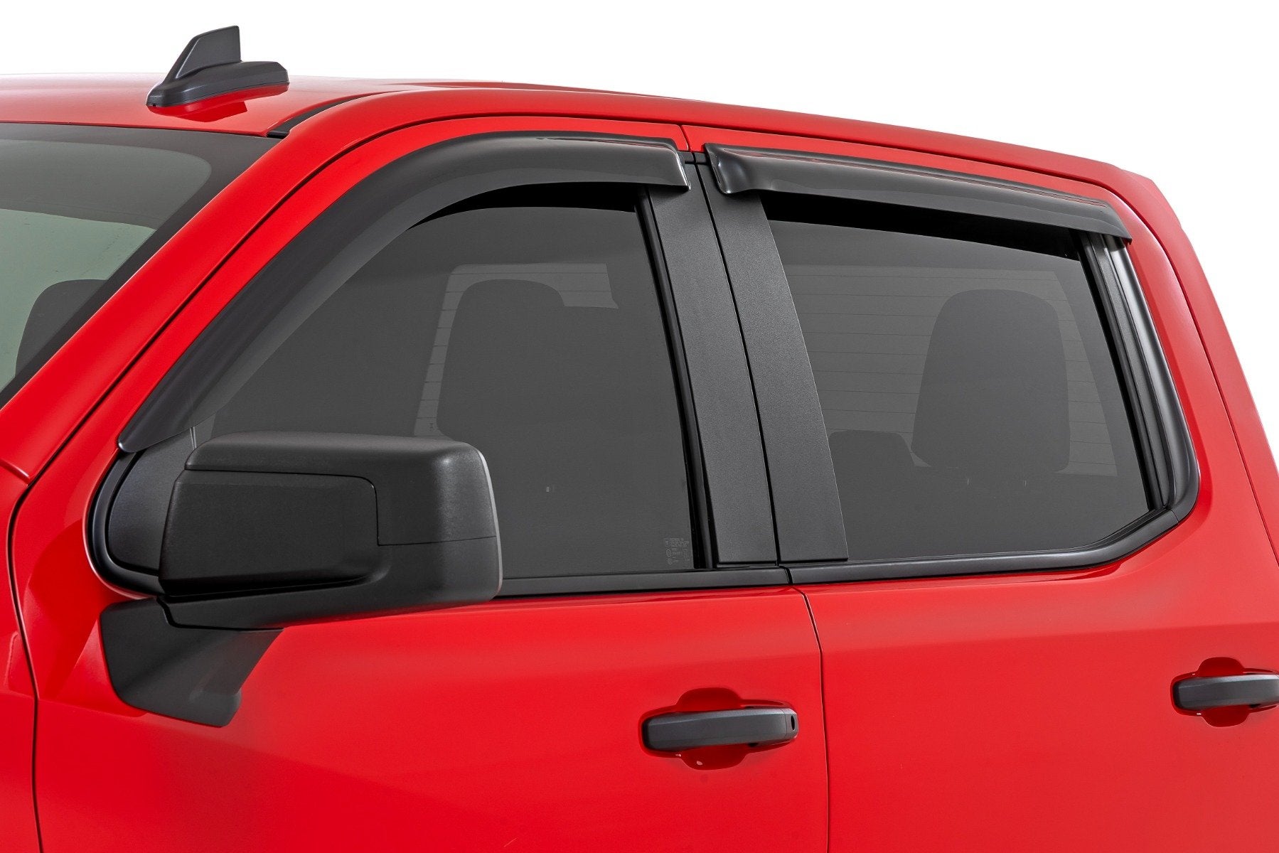 Rough Country Side Window Deflectors | Tape On Rain Guard | Chevy/GMC 1500/2500HD/3500HD (19-26 & Classic)
