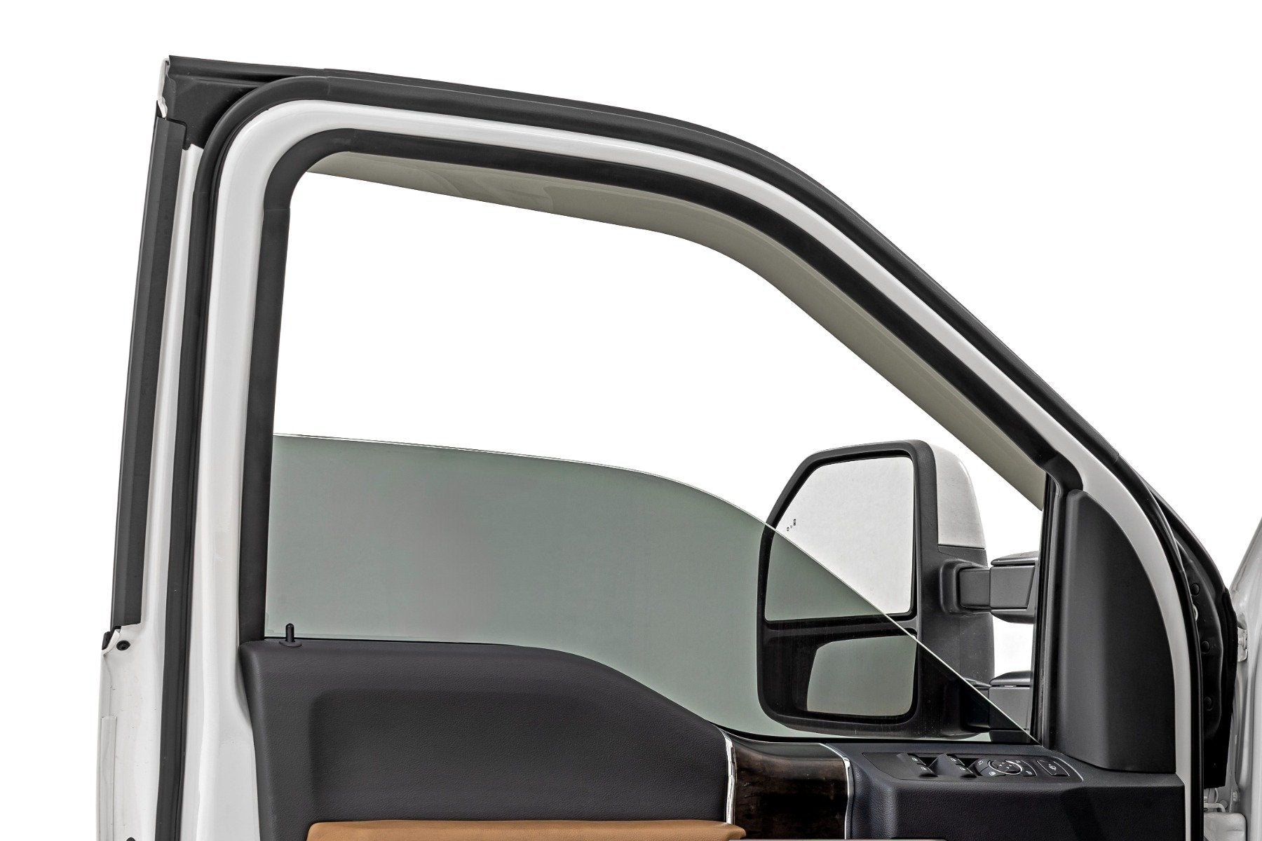 Rough Country Side Window Deflectors | Tape On Rain Guard | for Ford F-150 (17-25)/F-250 (15-26)