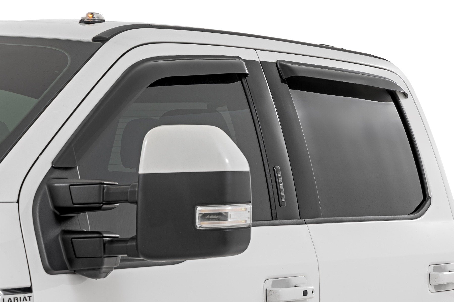 Rough Country Side Window Deflectors | Tape On Rain Guard | for Ford F-150 (17-25)/F-250 (15-26)