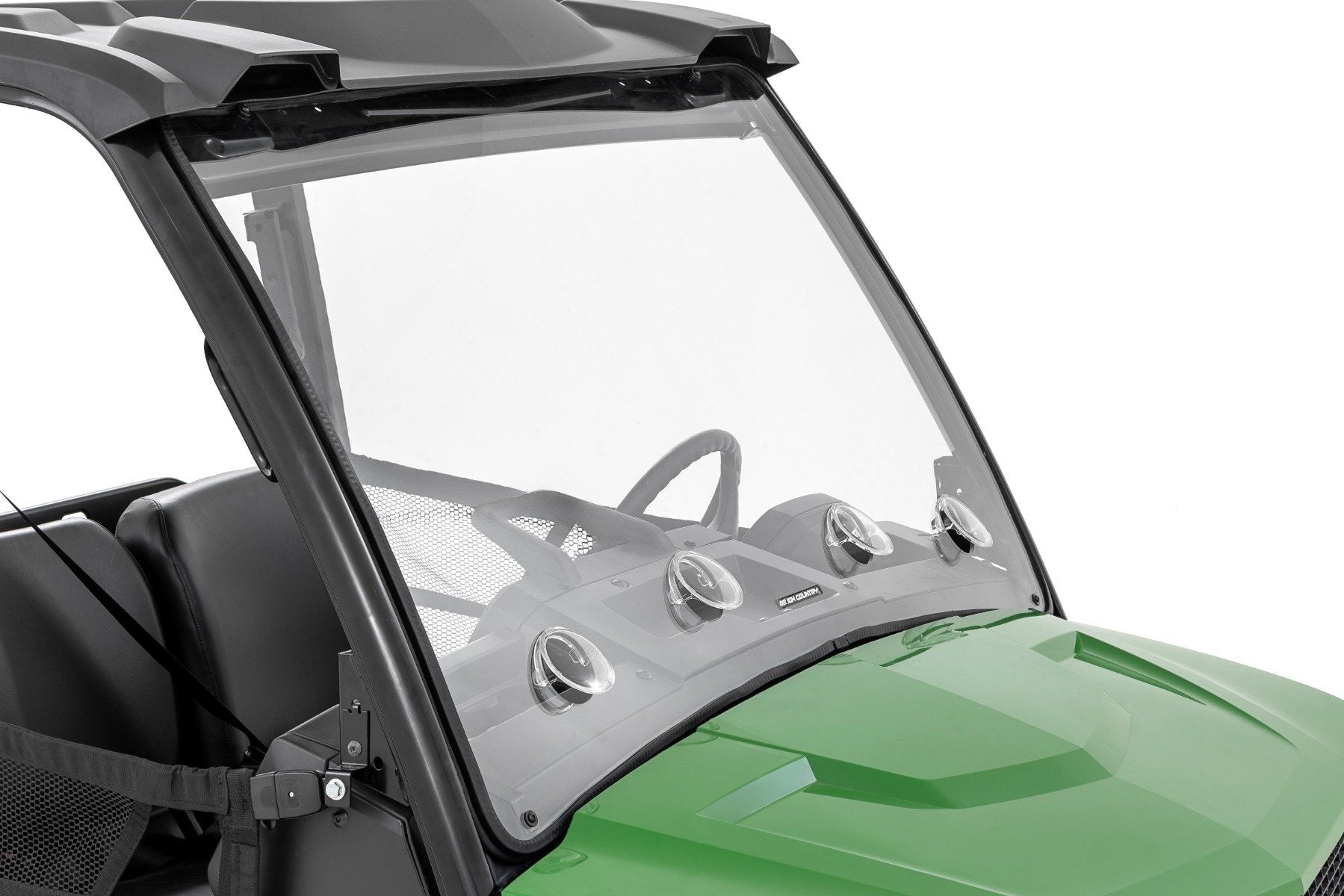 Rough Country Vented Full Windshield | Scratch Resistant | John Deere Gator XUV 835E 98222275