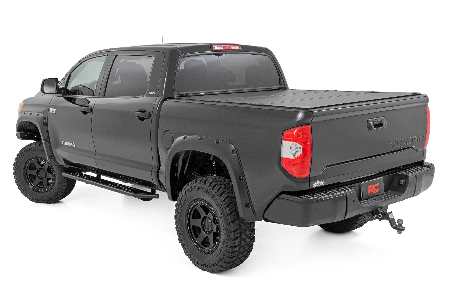 Rough Country OV2 Running Boards Side Step Bars Crew Cab Toyota Tundra 07-21 14005
