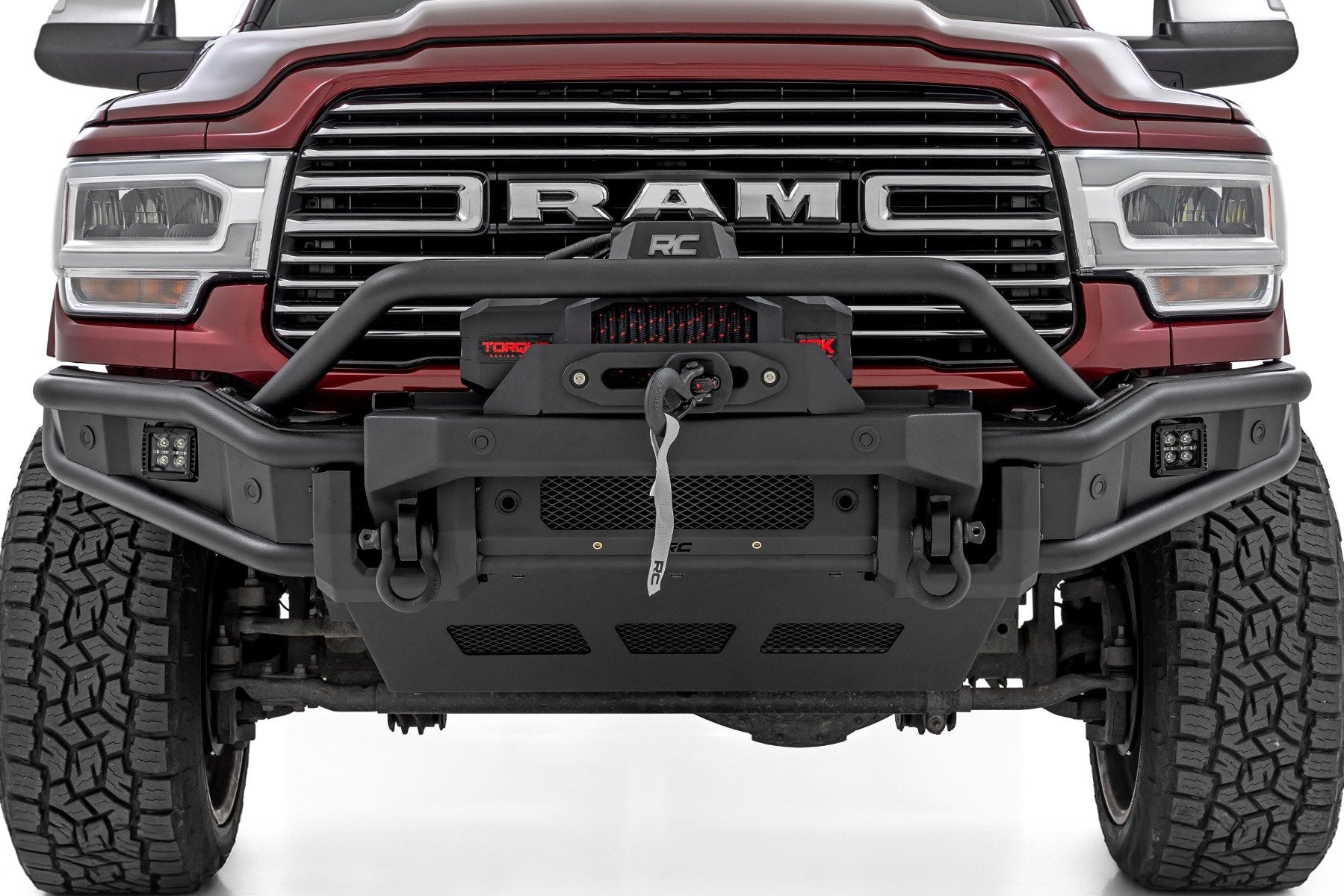 Rough Country Front Bumper | Tubular |Winch Mount | for Ram 2500/3500 2WD/4WD (2019-2026) 51212W