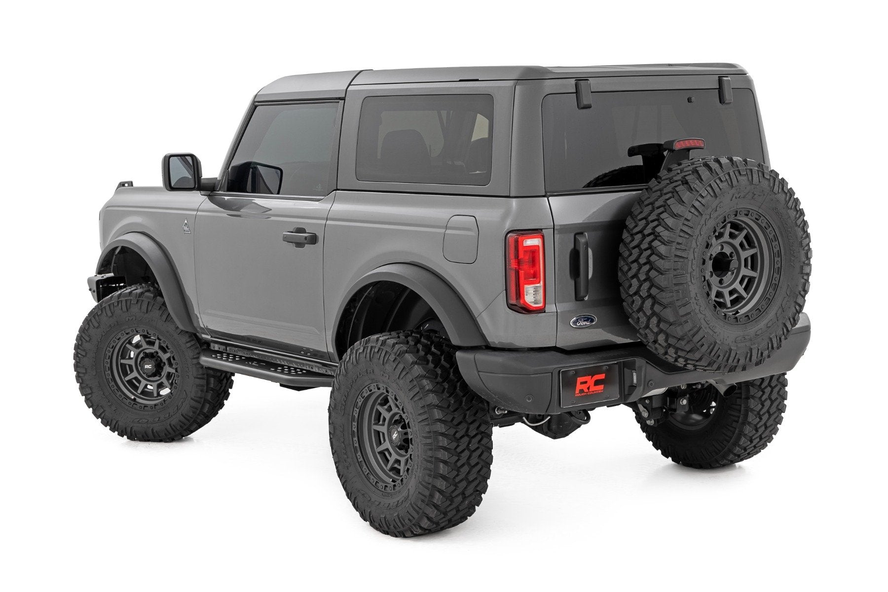 Rough Country OV2 Running Boards Side Step Bars 2-Door Bronco 21-24 14004
