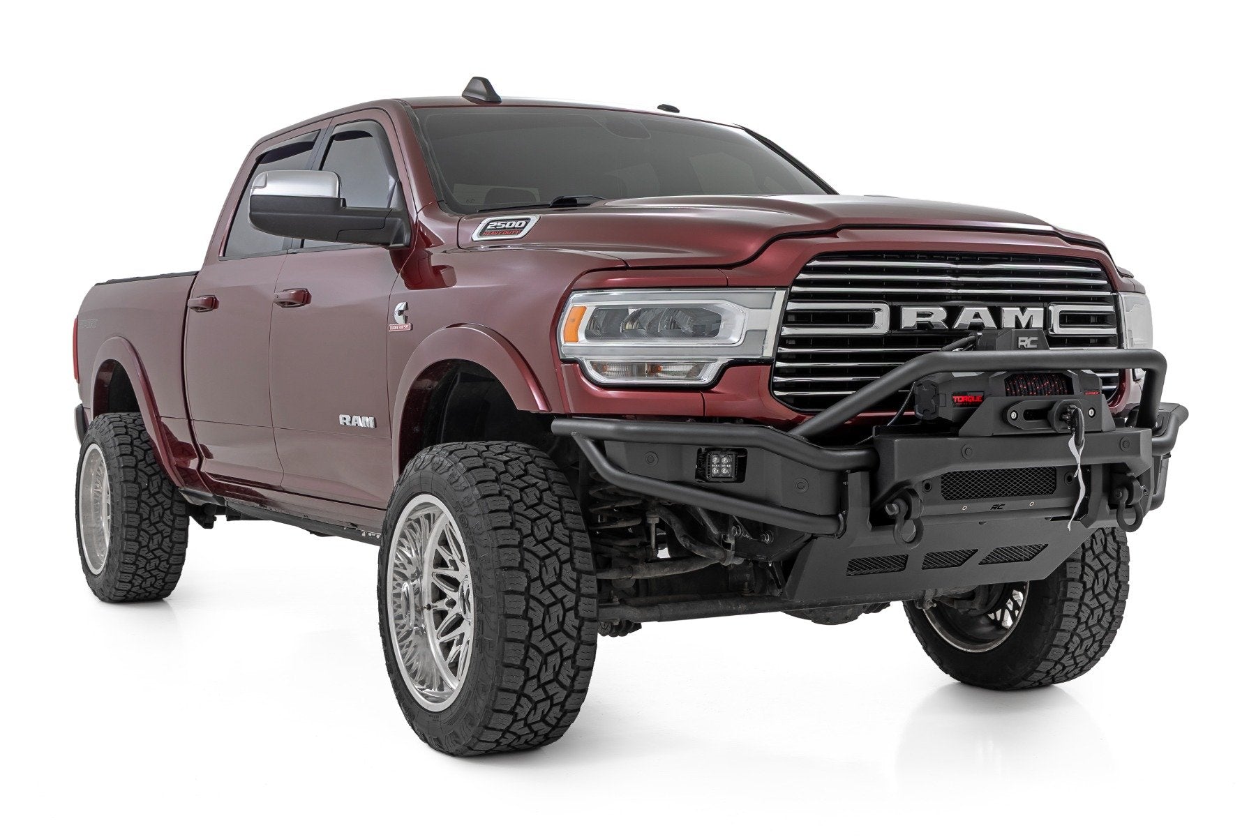 Rough Country Front Bumper | Tubular |Winch Mount | for Ram 2500/3500 2WD/4WD (2019-2026) 51212W
