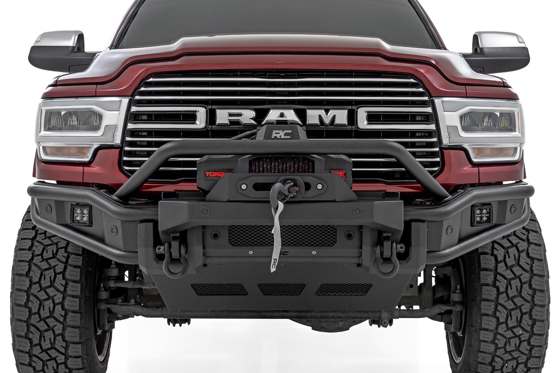 Rough Country Front Bumper | Tubular |Winch Mount | for Ram 2500/3500 2WD/4WD (2019-2026) 51212W