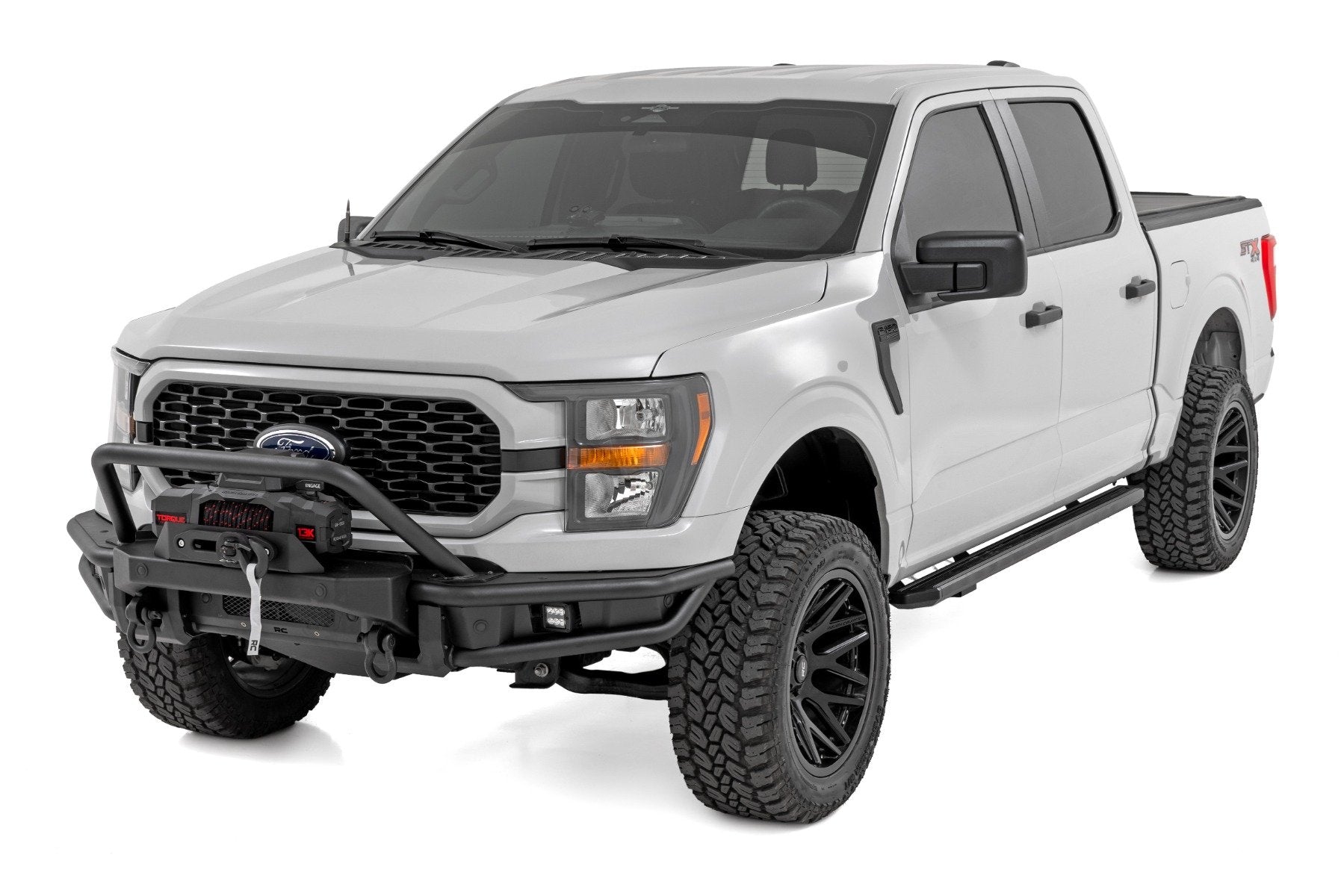 Rough Country Front Bumper | Tubular | Winch Mount | for Ford F-150 2021-2023 51216W