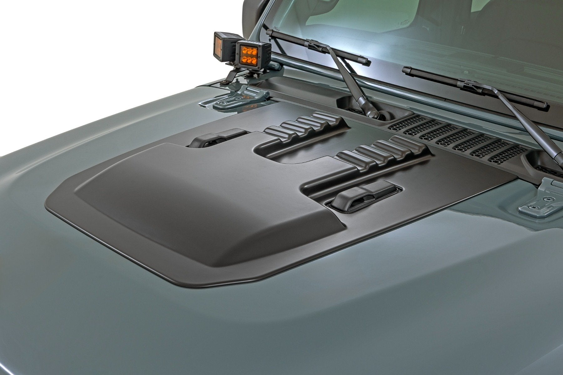 Rough Country Hood Scoop | PYV Hella Yella | for Jeep Gladiator JT/Wrangler JL 4WD (2018-2025) HS60010-PYV