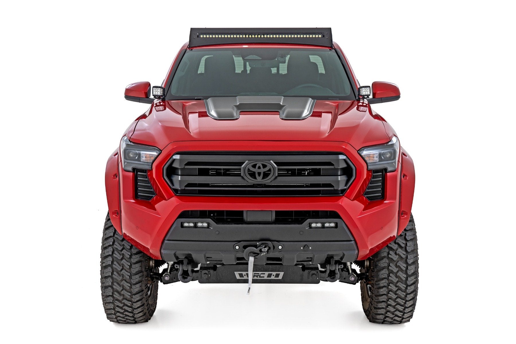 Rough Country Hood Scoop 040 White Toyota Tacoma 2024 HS80010-040