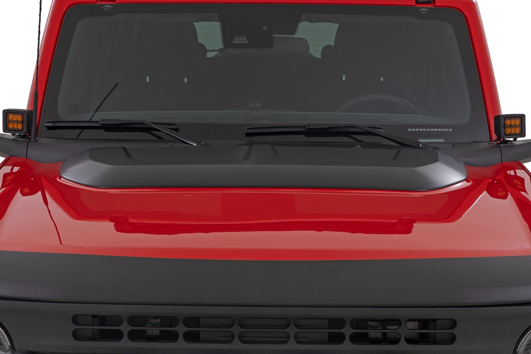Rough Country Hood Scoop | PQ Race Red | for Ford Bronco 4WD (2021-2025)