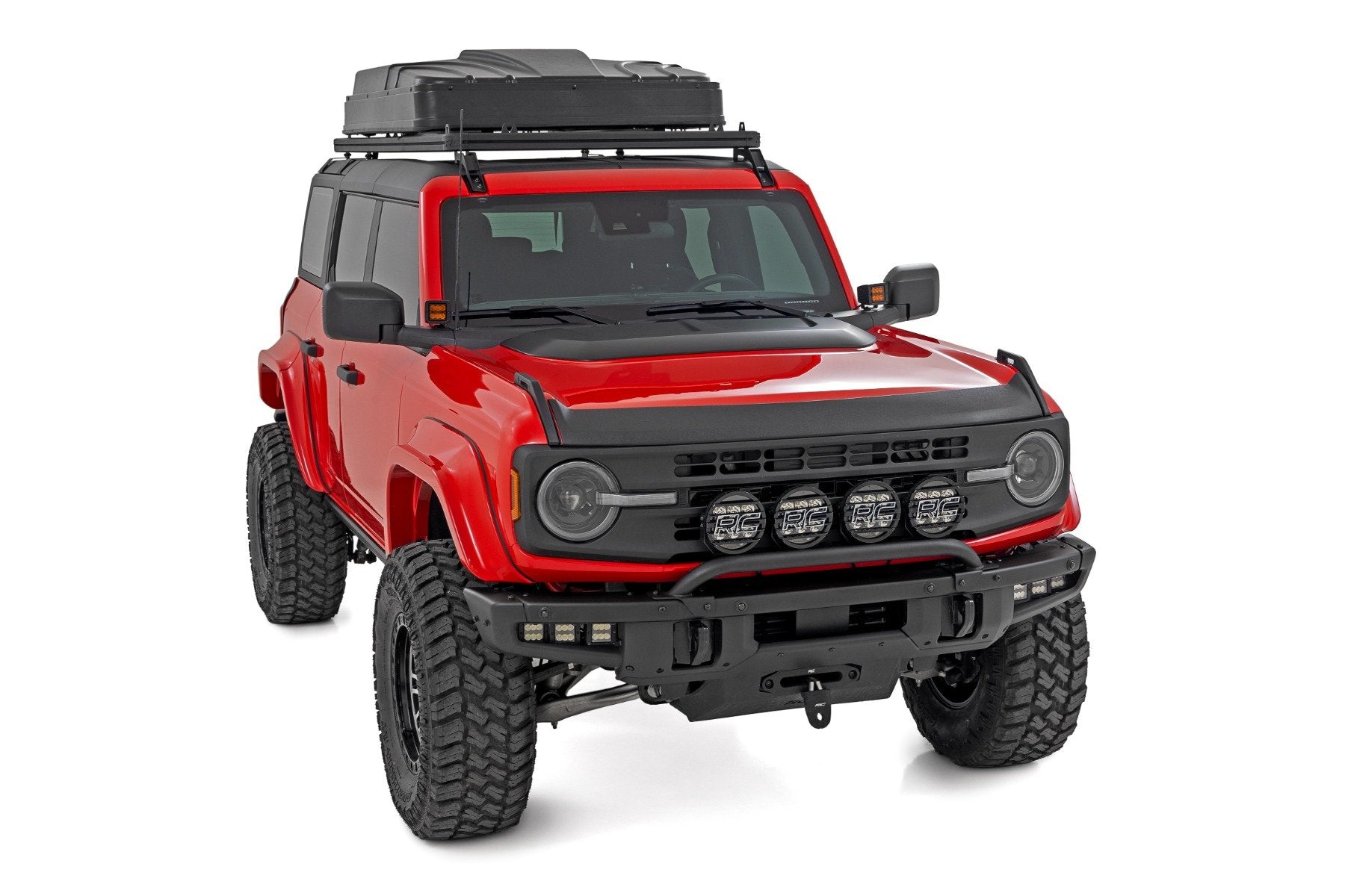 Rough Country Hood Scoop | PQ Race Red | for Ford Bronco 4WD (2021-2025)