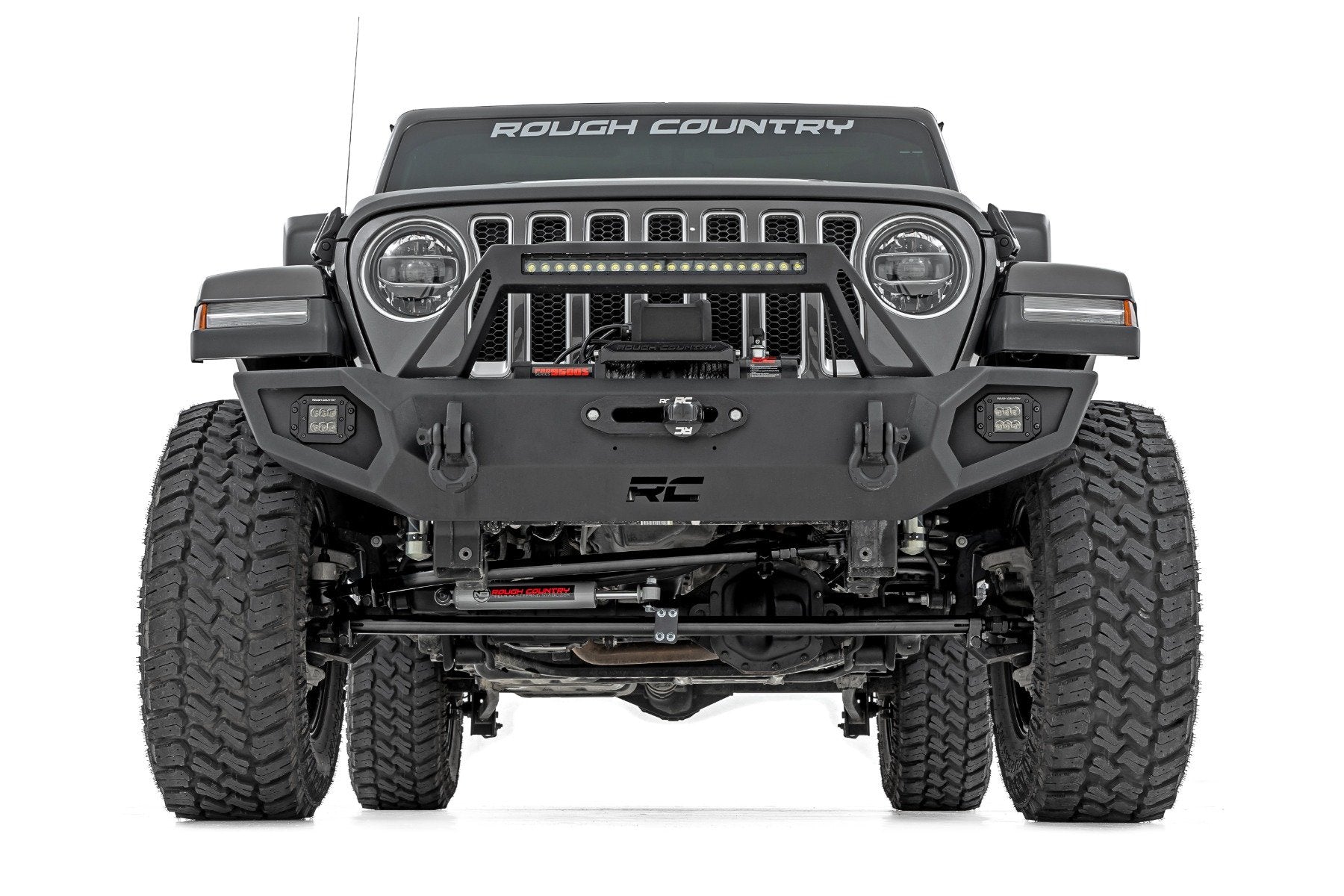 Rough Country High Steer Kit w/ N3 Steering Stabilizer for Jeep Gladiator JT/Wrangler JL 18-24 10663