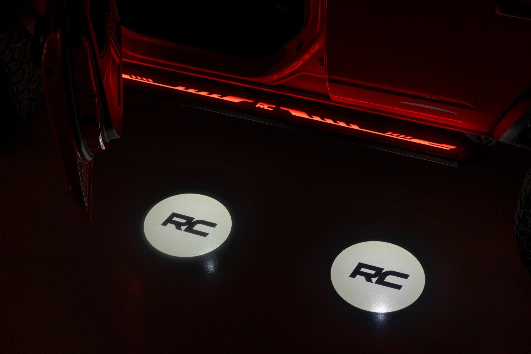 Rough Country Multi-Color LED Running Boards | CrewMax | for Toyota Tundra 2WD/4WD (2022-2025)