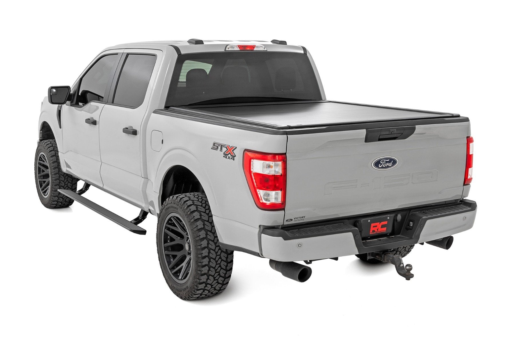 Rough Country Pwr Running Boards HT-Series Crew Cab for Ford F-150/250/350 15-26 ESR71520
