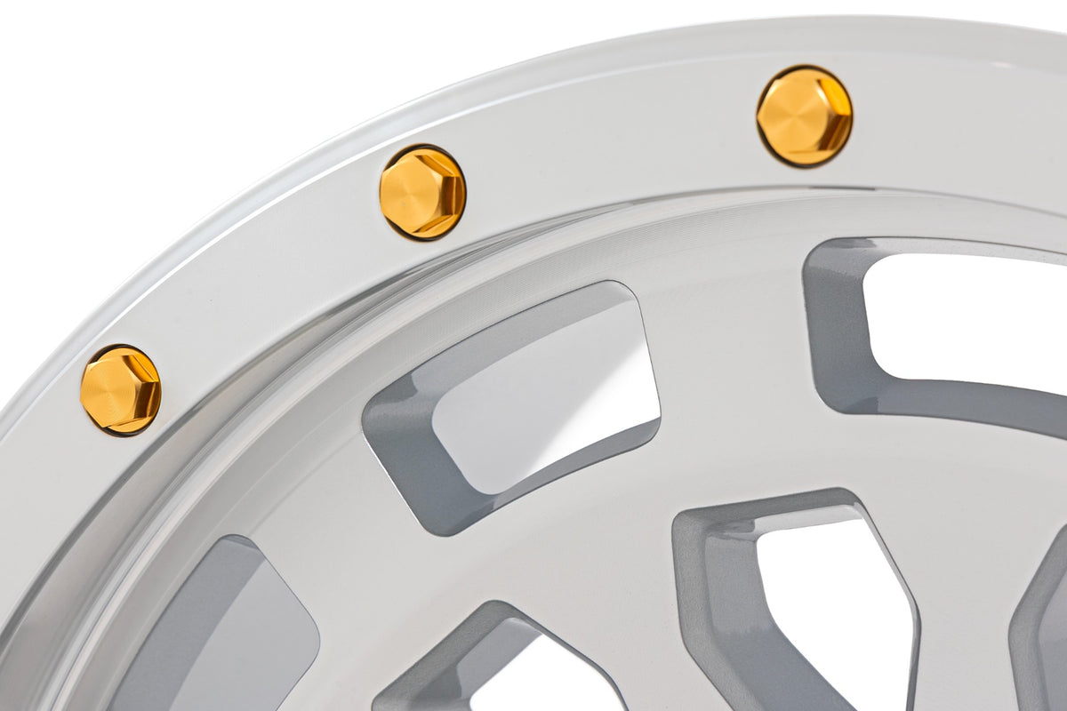 Rough Country 87 Series Wheel Simulated Beadlock Full Machine 17x8.5 6x5.5 +0mm 87170912CA