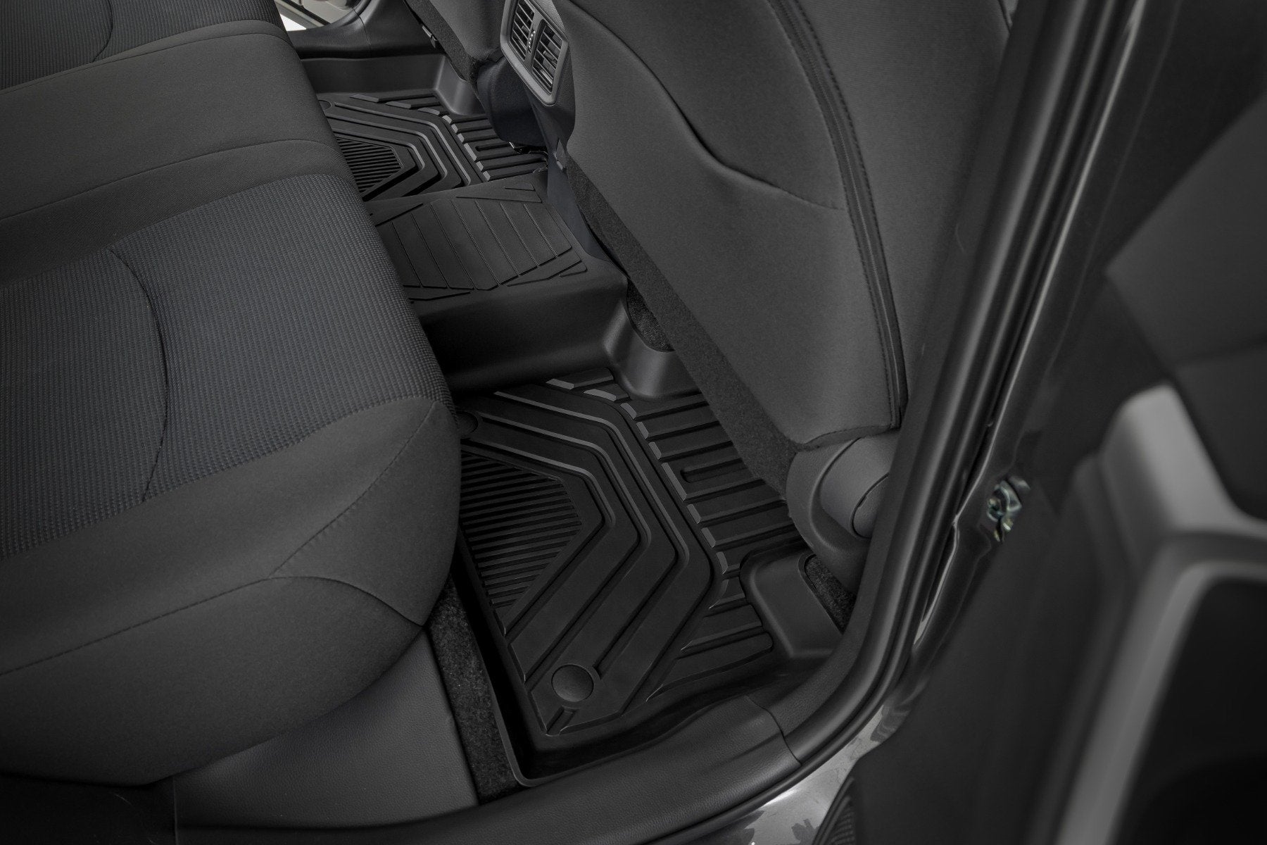 Rough Country Flex-Fit Floor Mats | Front & Rear | for Toyota RAV4 (2019-2025) FF-71602