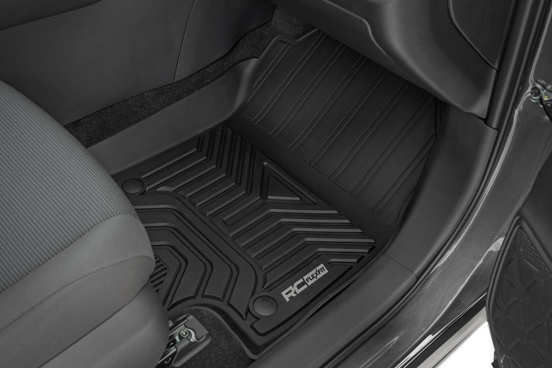 Rough Country Flex-Fit Floor Mats | Front & Rear | for Toyota RAV4 (2019-2025) FF-71602