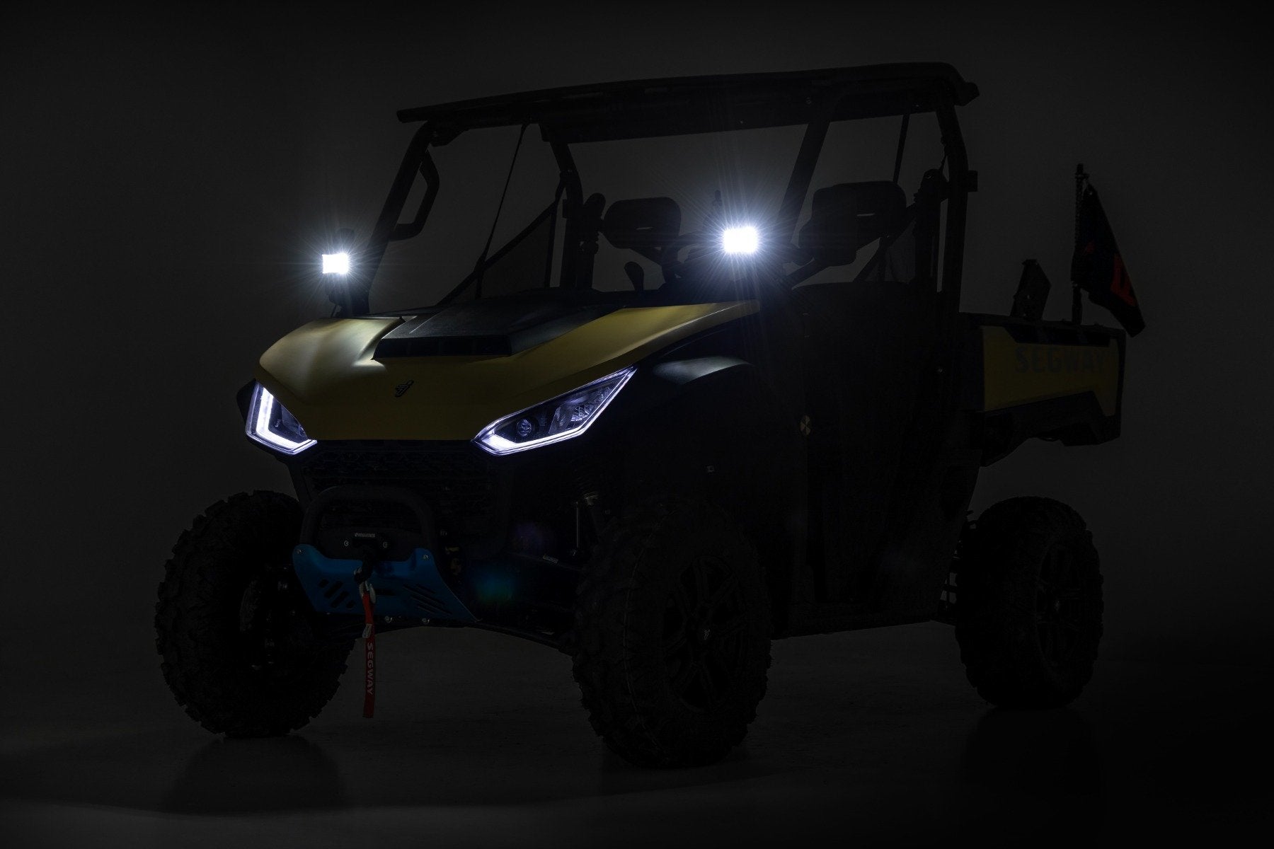 Rough Country LED Light Kit | Front Mount | 2" Black Pair | White DRL | Segway 570 F