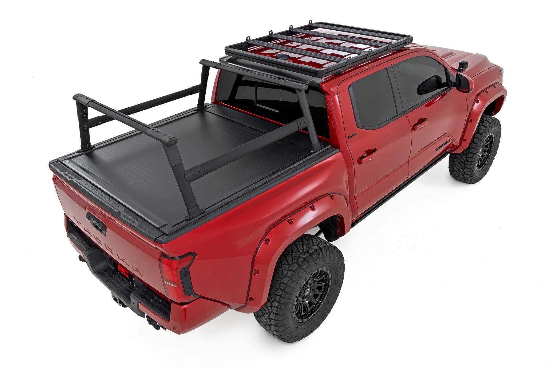 Rough Country Bed Rack Powered Cover Compatible Aluminum for Toyota Tacoma 24-26 73141