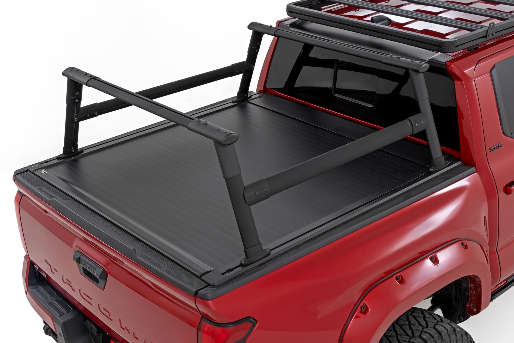 Rough Country Bed Rack Powered Cover Compatible Aluminum for Toyota Tacoma 24-26 73141