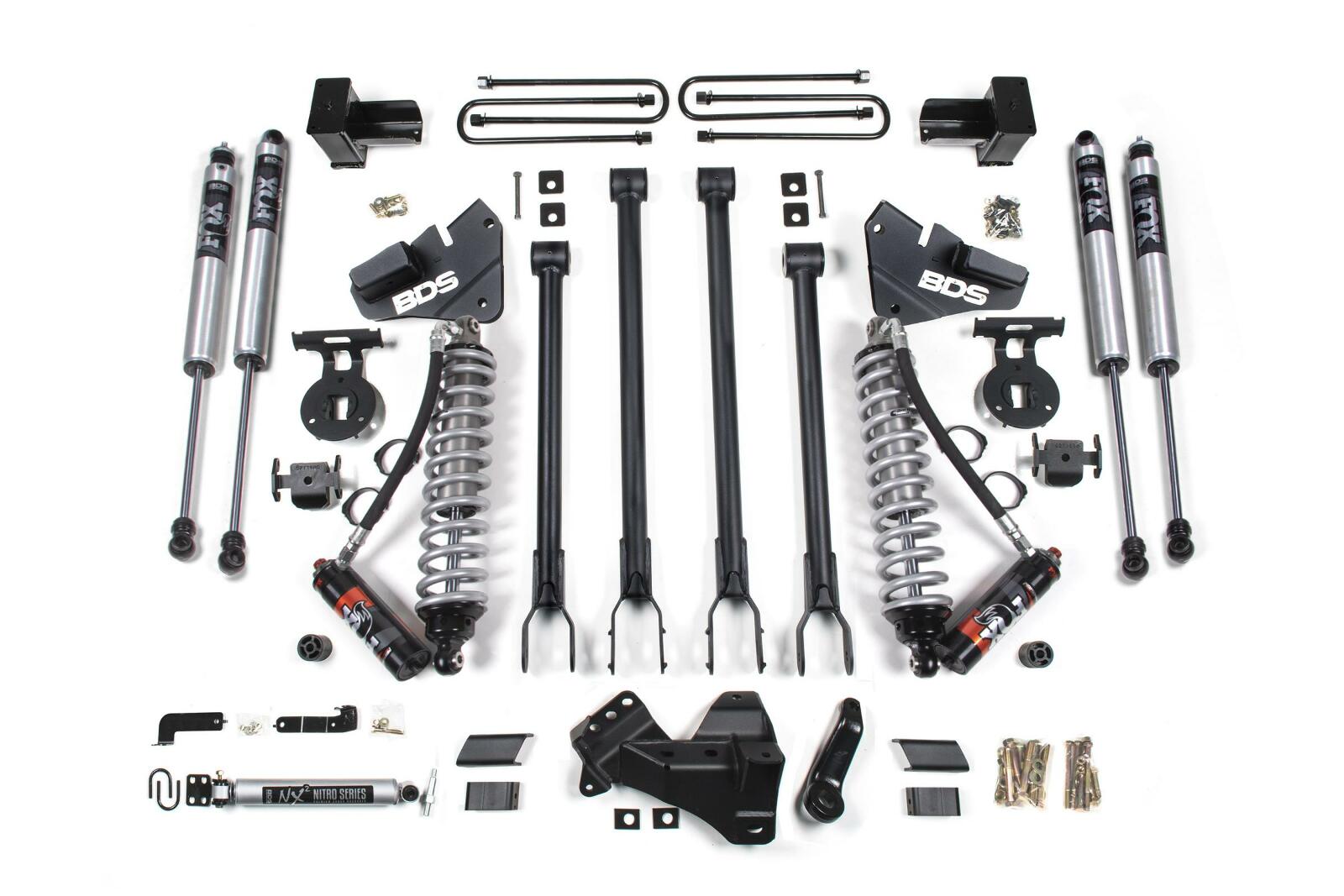 2020-2022 Ford F350 Dually 4wd 5" 4-Link Suspension Lift Kit, 2" Rear, Block, Diesel - Fox 2.5 PES C/O Front, Fox 2.0 IFP PS Aux Front, Fox 2.0 IFP PS Rear