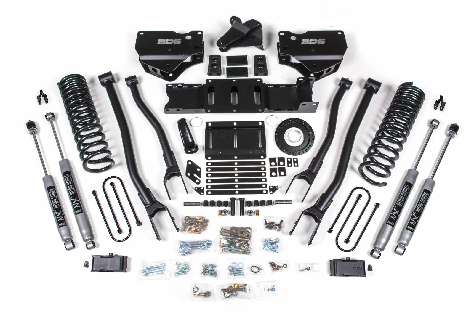 2019-2024 Ram 3500 4" 4-Link Diesel - 3" Rear Block w/ overload - 6 Bolt T-Case- NX2 Shocks