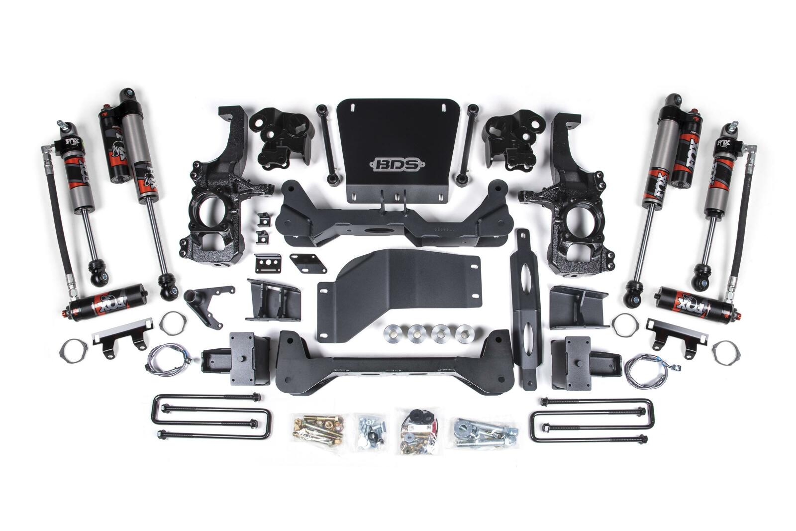 2020-2024 Chevrolet Silverado/GMC Sierra 2500HD/3500HD 4wd 5" Suspension Lift System, 4.5" Rear Lift, Block, w/o overload -Fox 2.5 PES DSC
