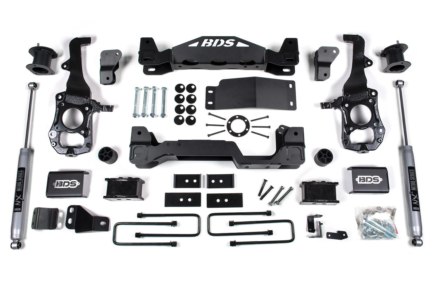 2021-2024 Ford F150 6" BDS Lift System w/ 4" Rear Block - NX2 Shocks
