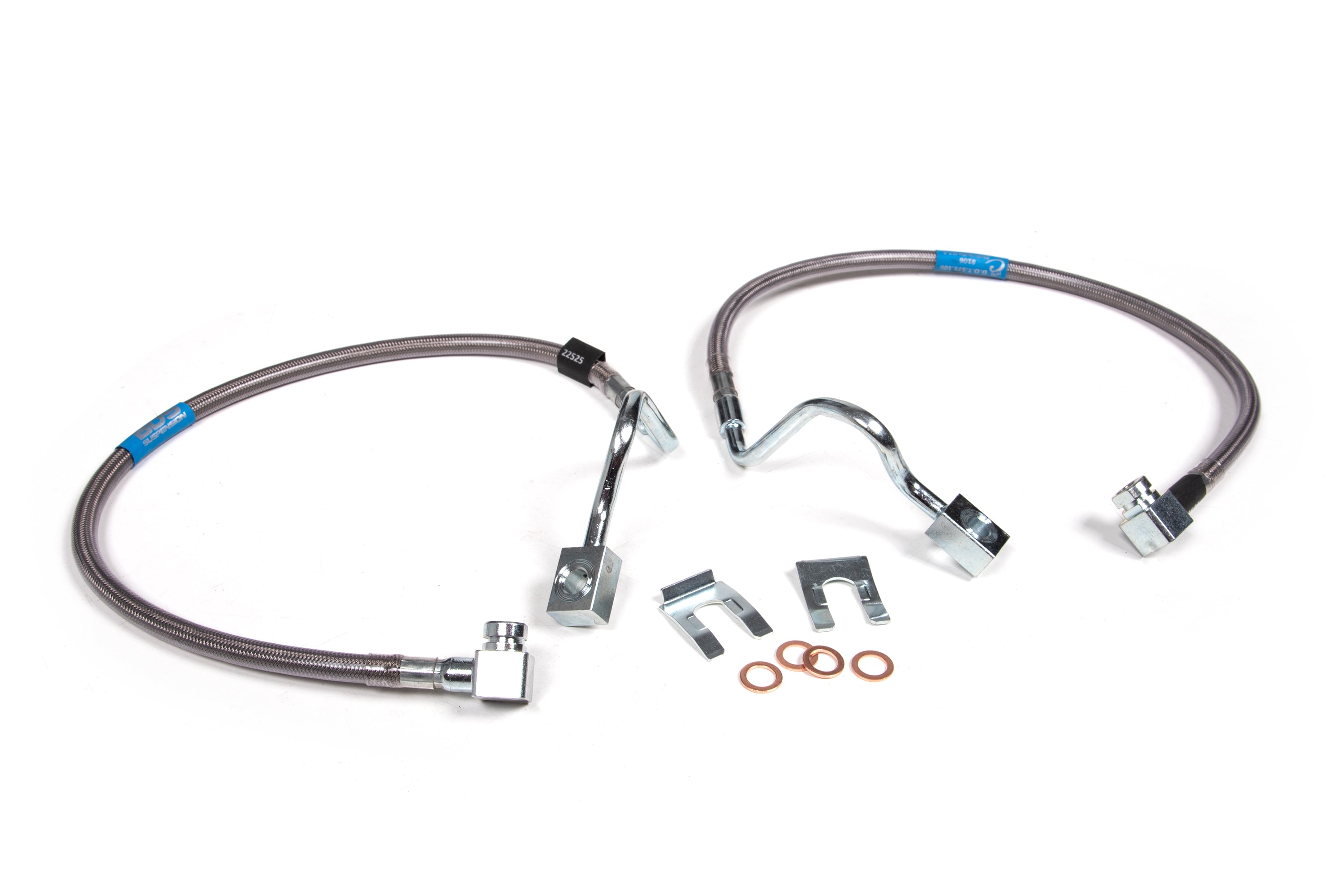 Front Brake Line Set | Stainless Steel | Fits 6-8 Inch Lift | Ford F150 (04-08) 4WD -1