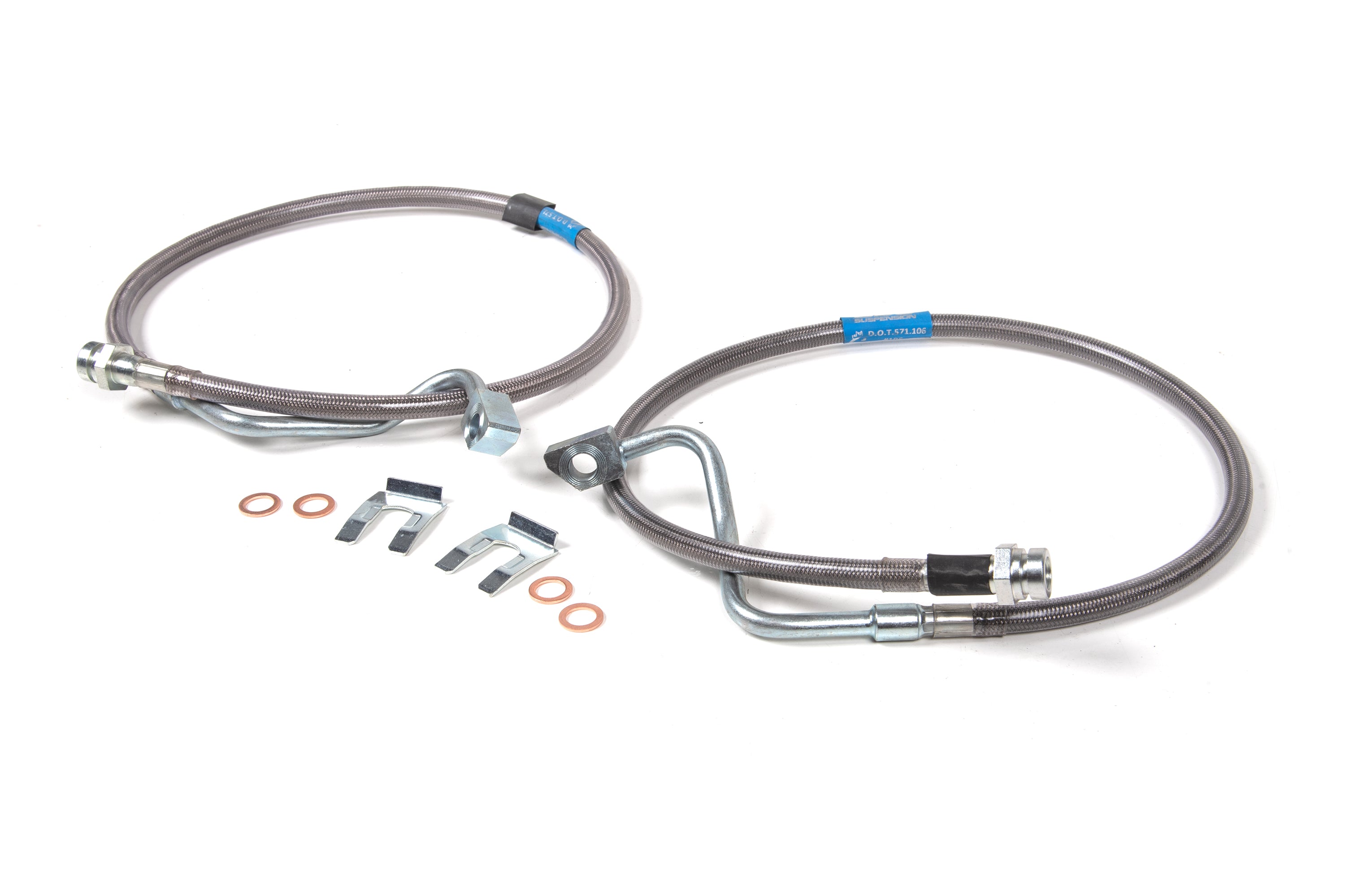 Front Brake Line Set | Stainless Steel | Fits 6-8 Inch Lift | Ford F250/F350 Super Duty (08-10) 4WD -2