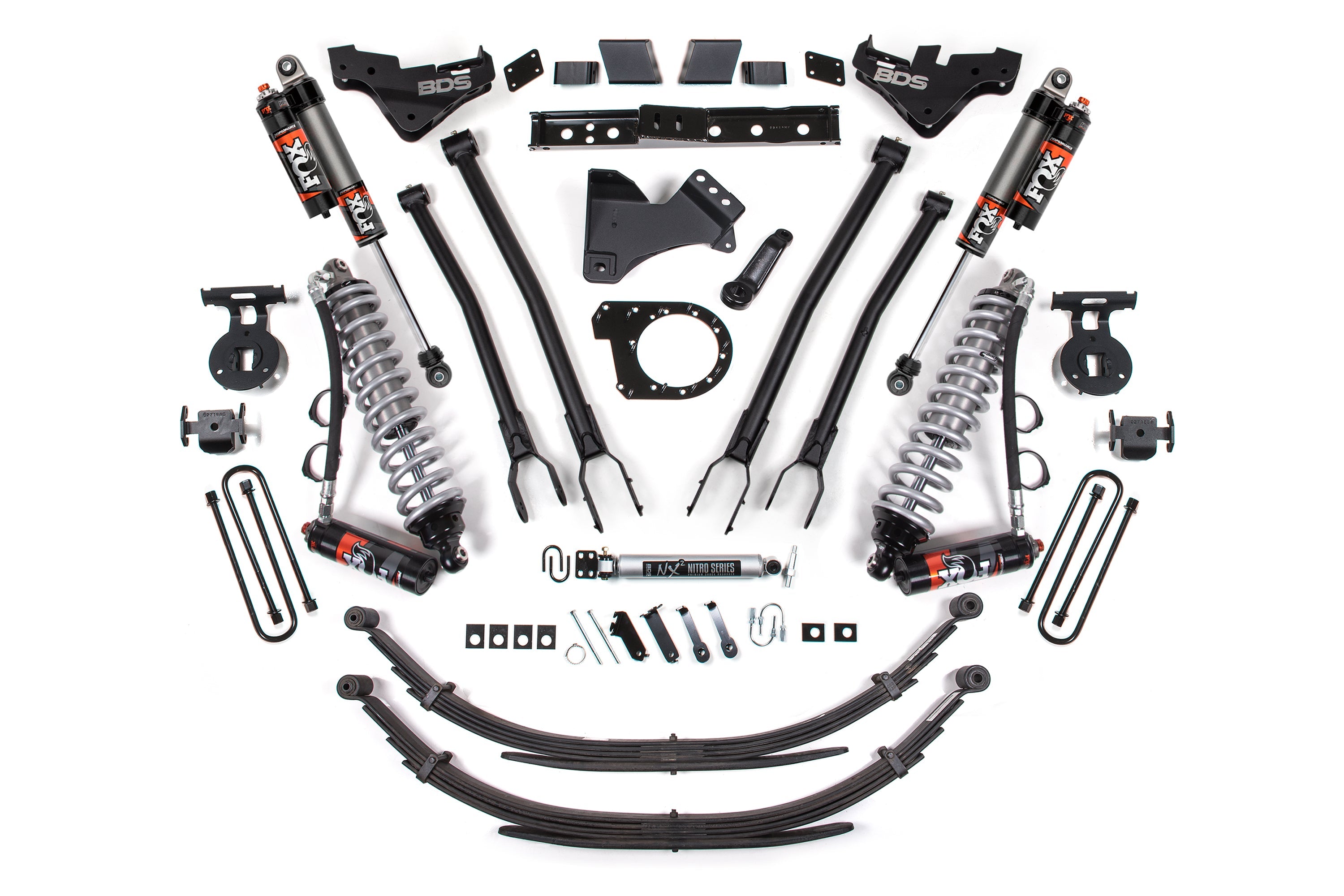 7 Inch Lift Kit w/ 4-Link | FOX 2.5 Performance Elite Coil-Over Conversion | Ford F250/F350 Super Duty (23-25) 4WD | Diesel -2