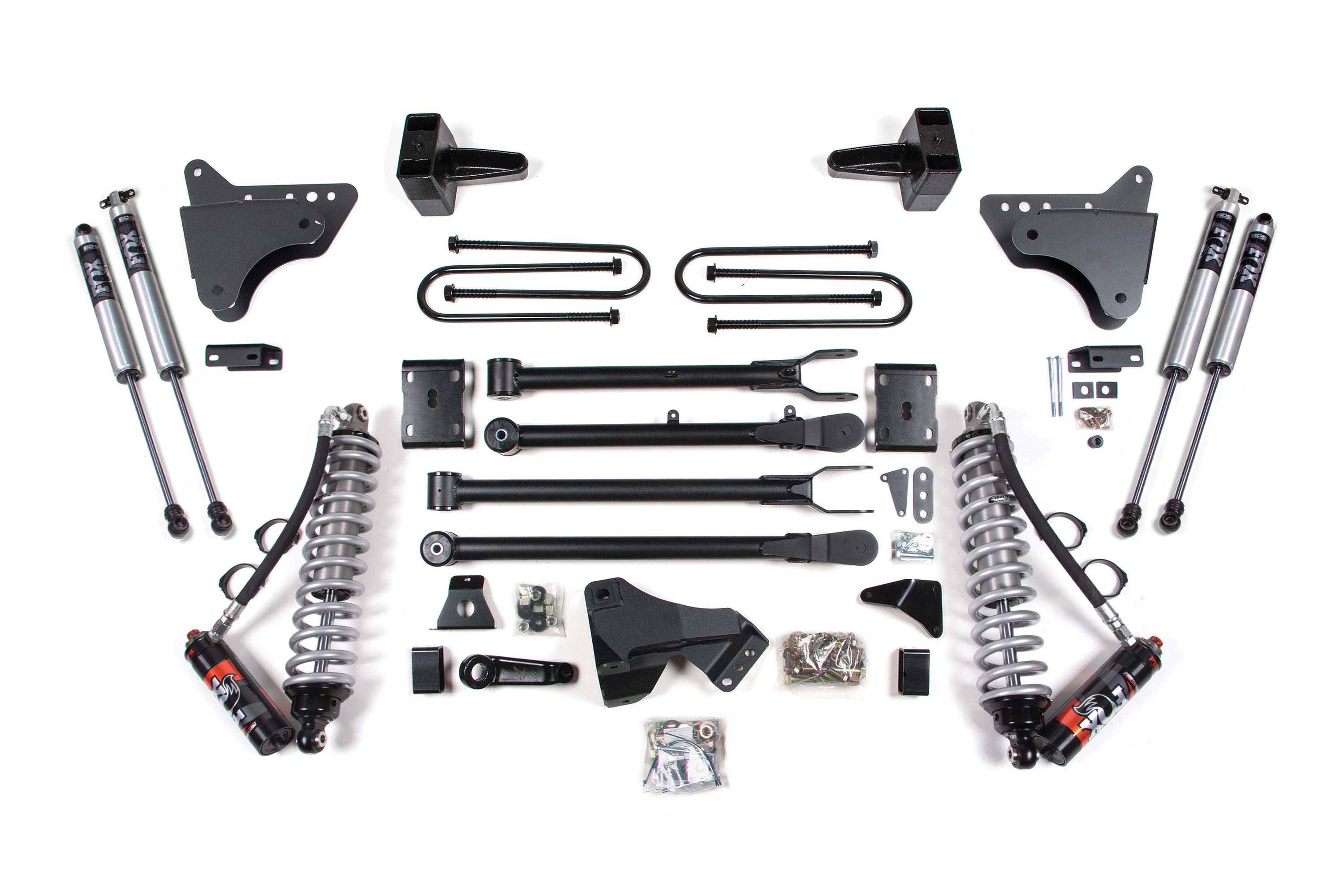 4 Inch Lift Kit w/ 4-Link | FOX 2.5 Performance Elite Coil-Over Conversion | Ford F250/F350 Super Duty (11-16) 4WD | Diesel -1