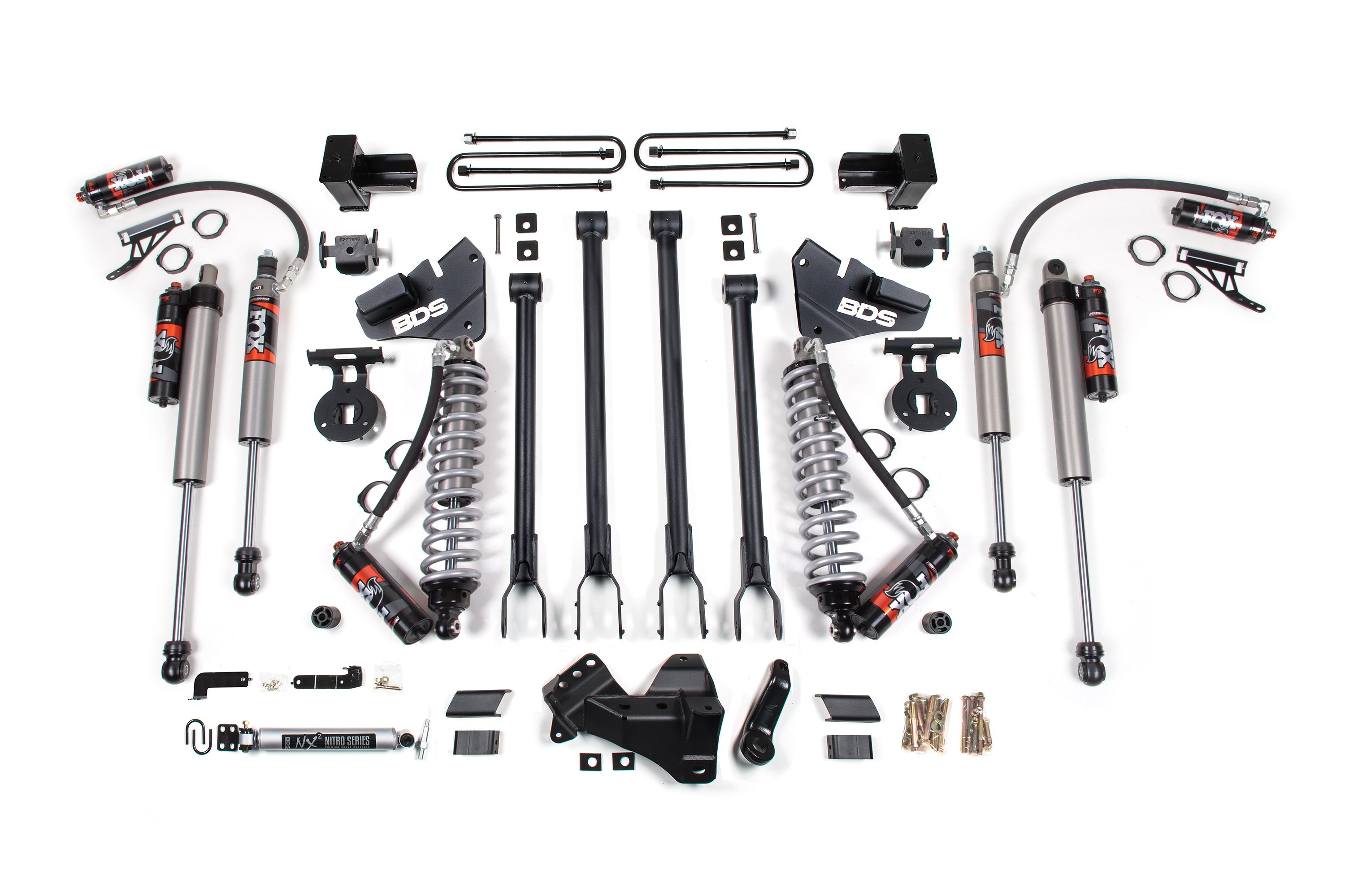 4 Inch Lift Kit w/ 4-Link | FOX 2.5 Performance Elite Coil-Over Conversion | Ford F350 Super Duty DRW (20-22) 4WD | Diesel -2