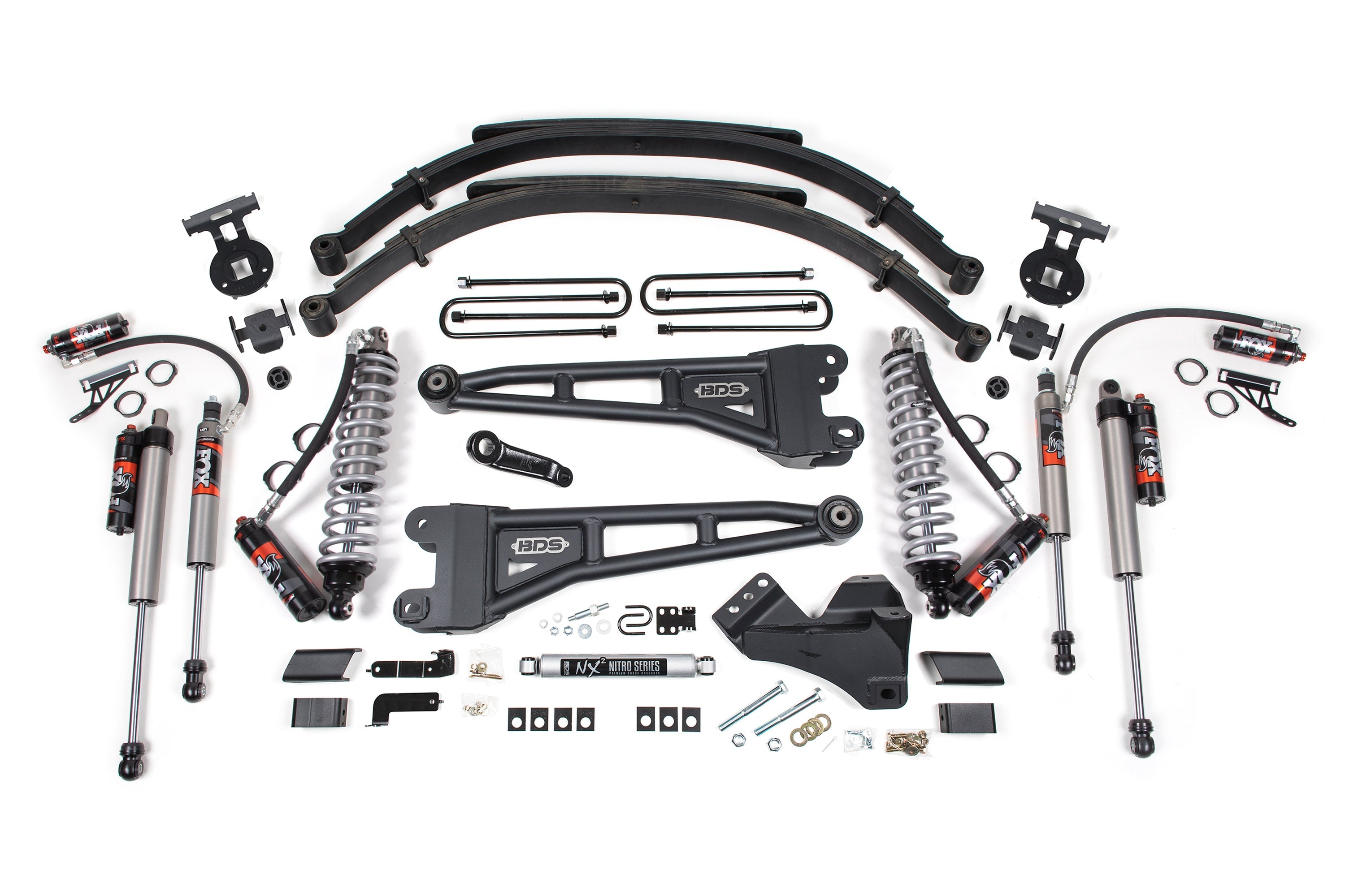 6 Inch Lift Kit w/ 4-Link | FOX 2.5 Performance Elite Coil-Over Conversion | Ford F250/F350 Super Duty (17-19) 4WD | Diesel -3