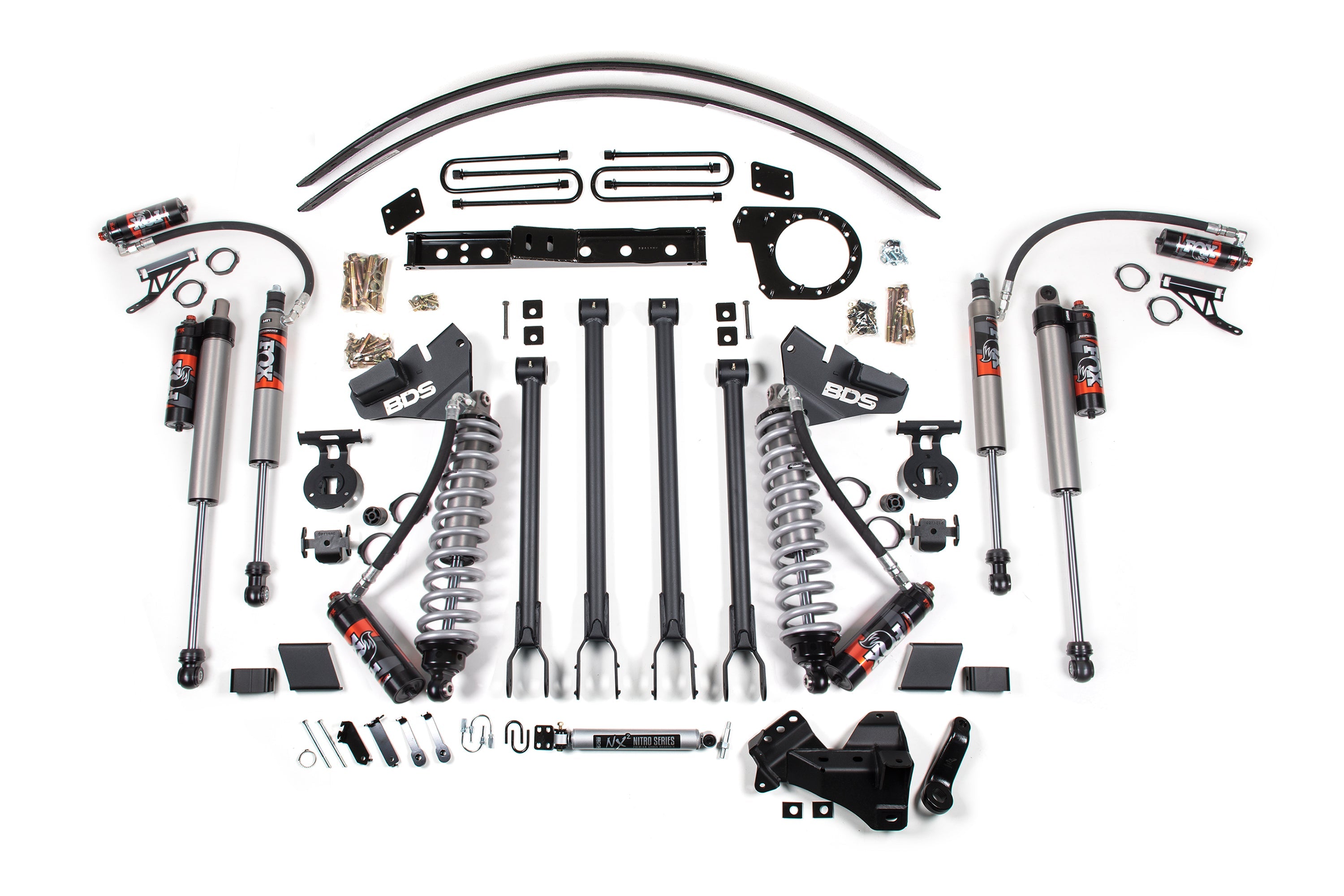6 Inch Lift Kit w/ 4-Link | FOX 2.5 Performance Elite Coil-Over Conversion | Ford F250/F350 Super Duty (17-19) 4WD | Diesel -4