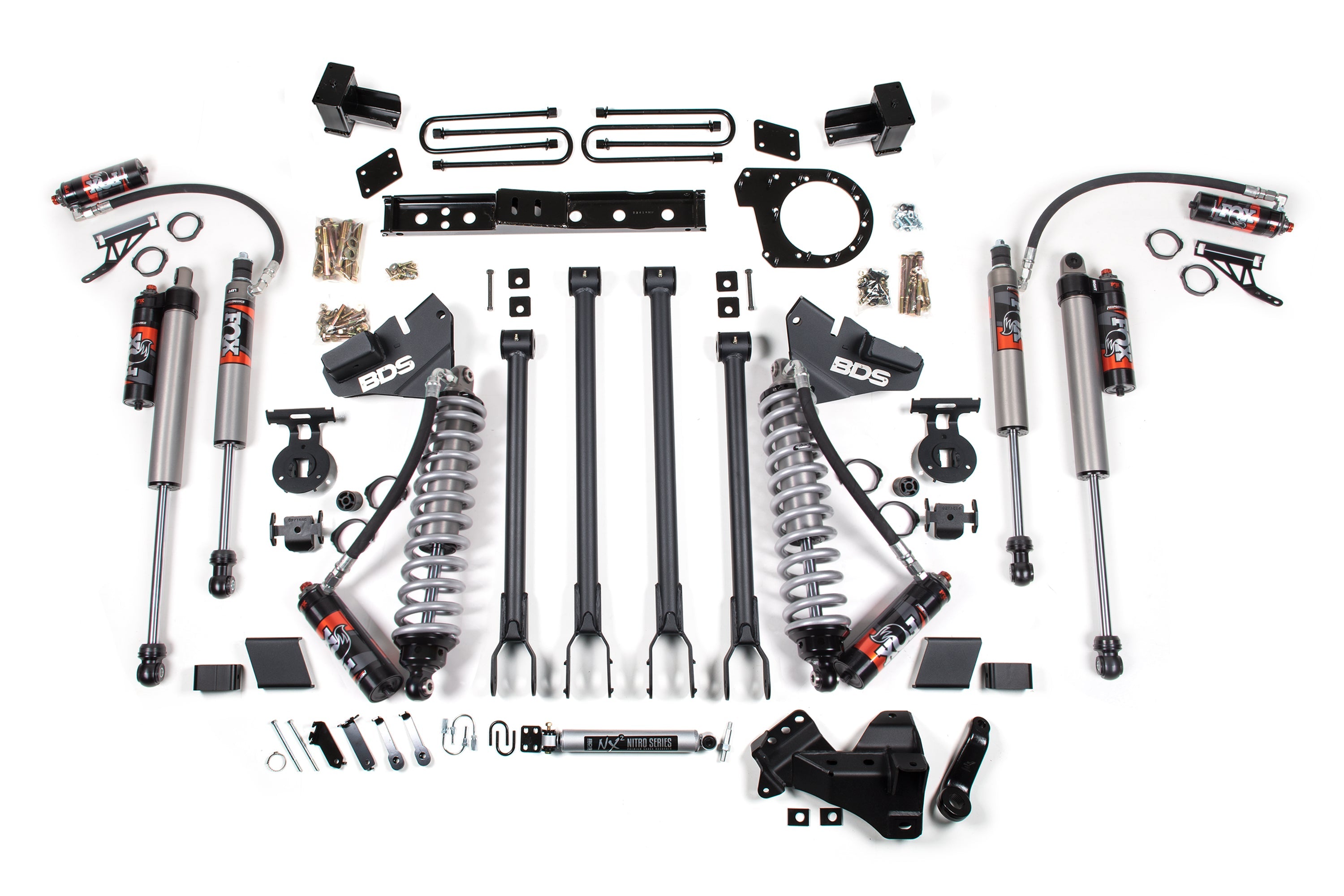7 Inch Lift Kit w/ 4-Link | FOX 2.5 Performance Elite Coil-Over Conversion | Ford F250/F350 Super Duty (20-22) 4WD | Diesel -4