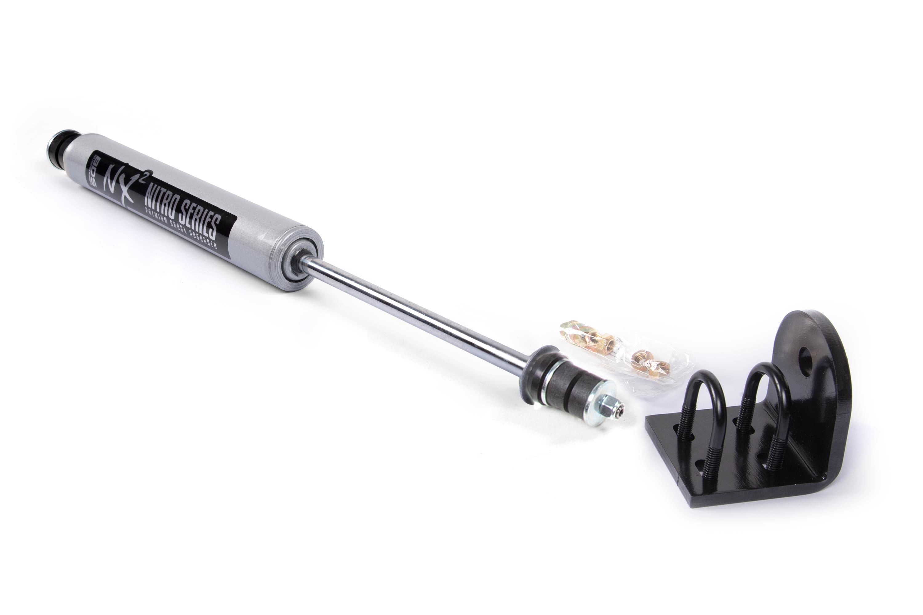 Single Steering Stabilizer Kit w/ NX2 Shock | Ford F150/Bronco (80-96) 4WD | With Quad Shocks -2