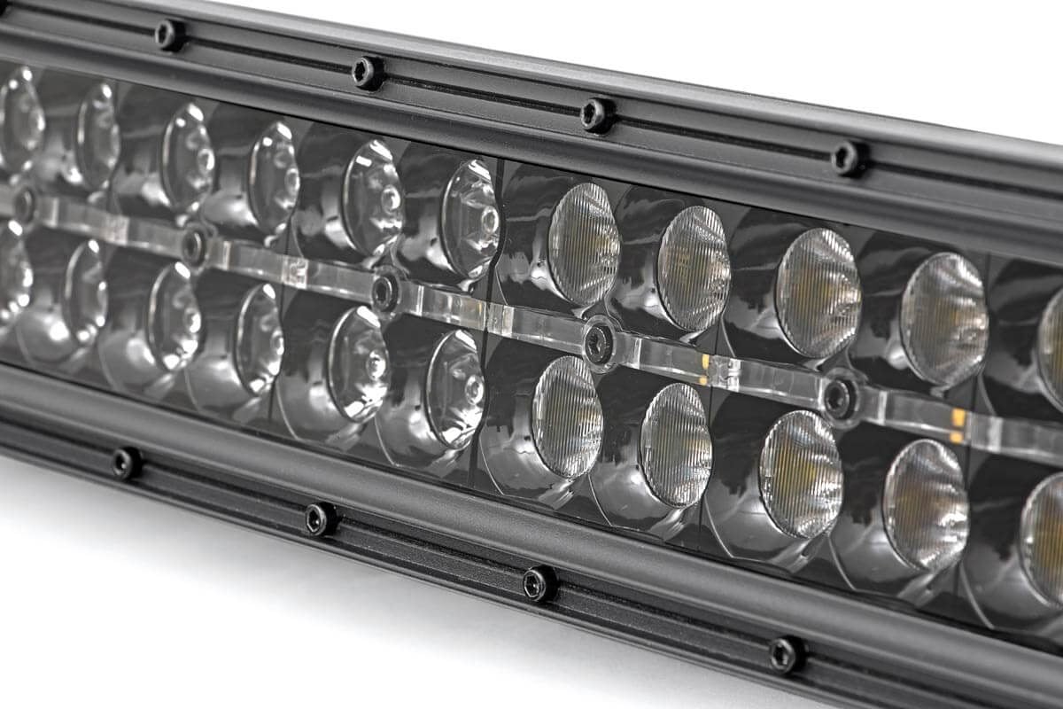 Rough Country 50-inch Cree LED Light Bar-Dual Row Black Series w/ Amber DRL 70950BDA