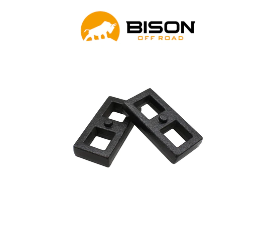 Bison Off Road 1'' Cast Rear Block Kit GM Silverado/Sierra 2500/3500 HD Style W/Overloads 11-24