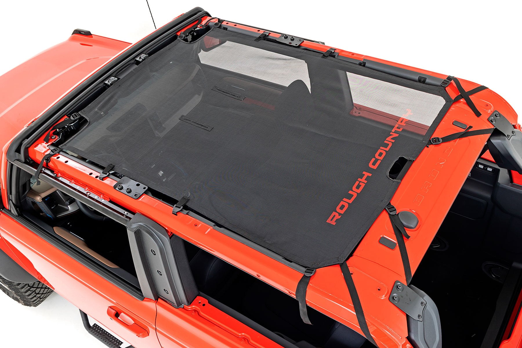 Rough Country Mesh Bikini Top Plus Black Ford Bronco 4-Door 2021-2022 85116