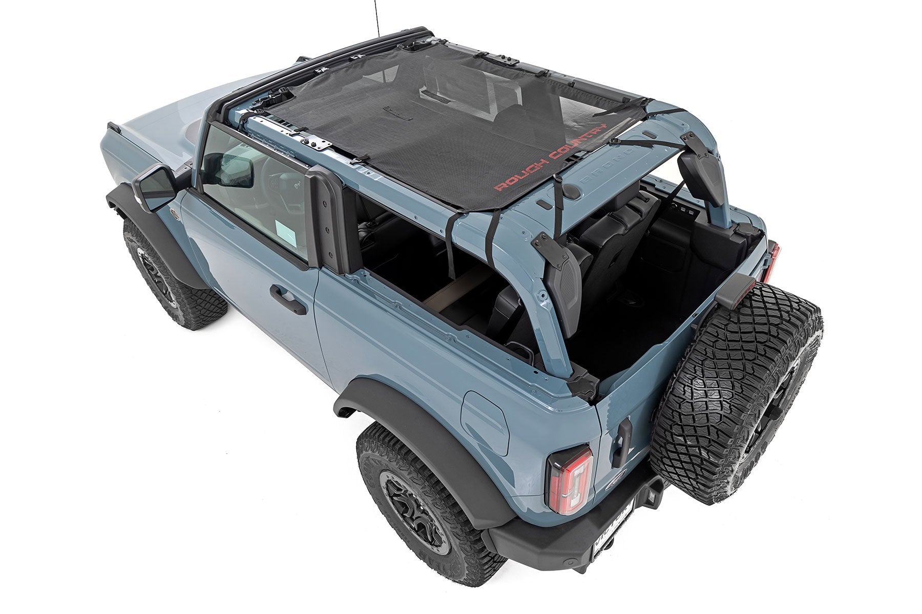 Rough Country Mesh Bikini Top Plus Black Ford Bronco 4-Door 2021-2022 85116