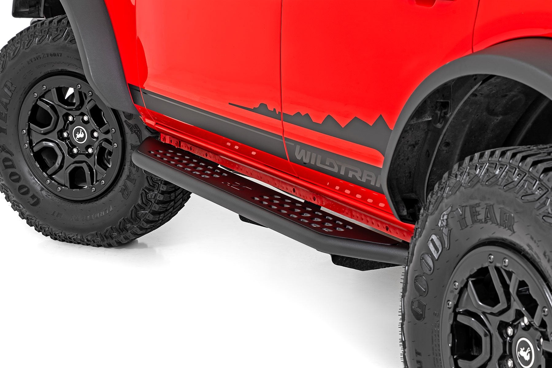 Rough Country OV2 Running Boards Side Step Bars 4DR Ford Bronco 21-24 14007