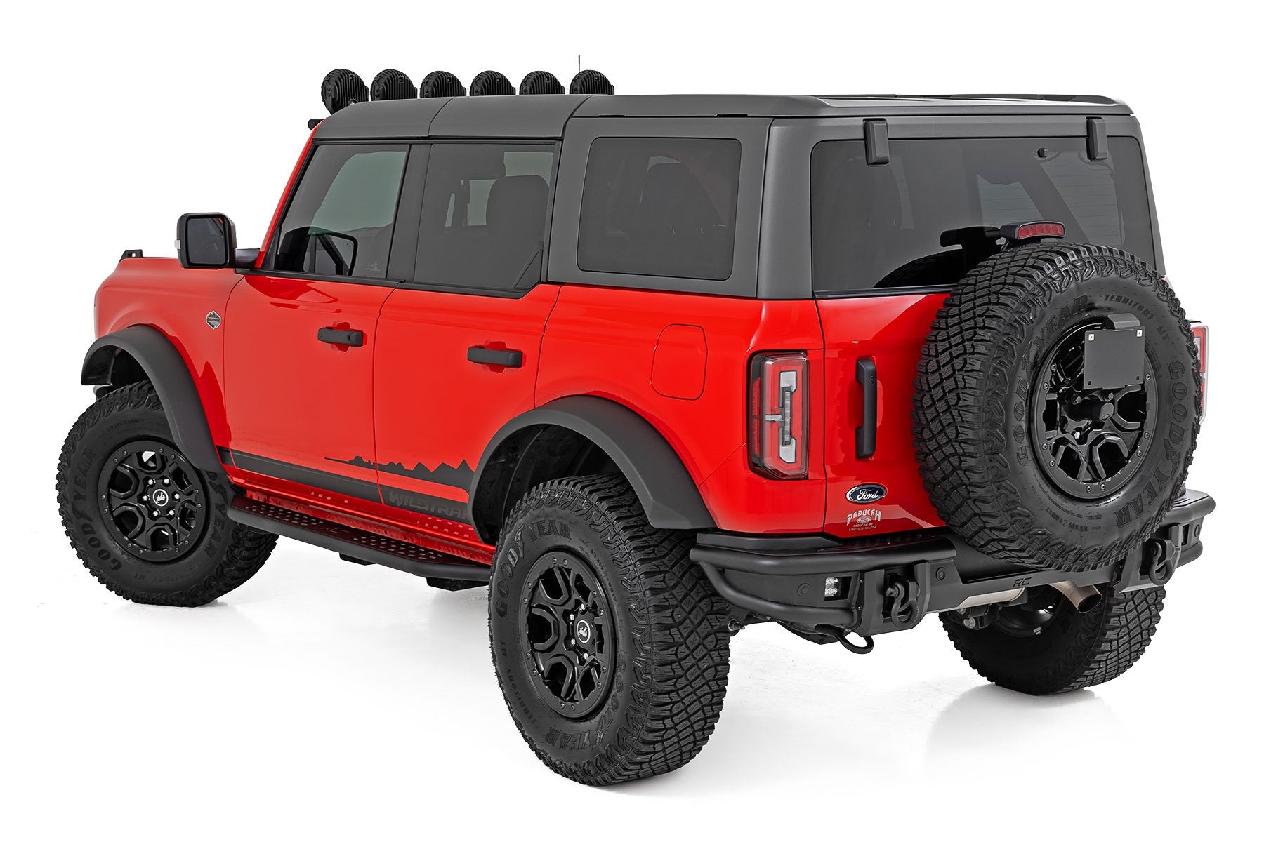 Rough Country OV2 Running Boards Side Step Bars 4DR Ford Bronco 21-24 14007