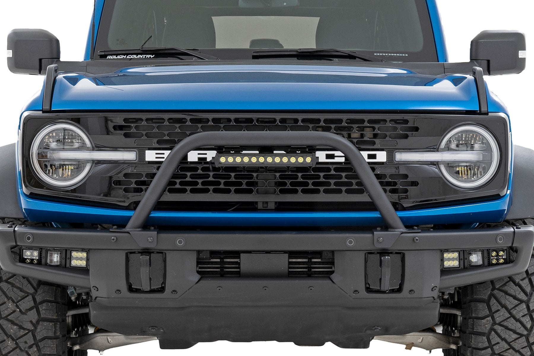 12" LED Light Bar Black DRL Ford Bronco OE Modular Steel