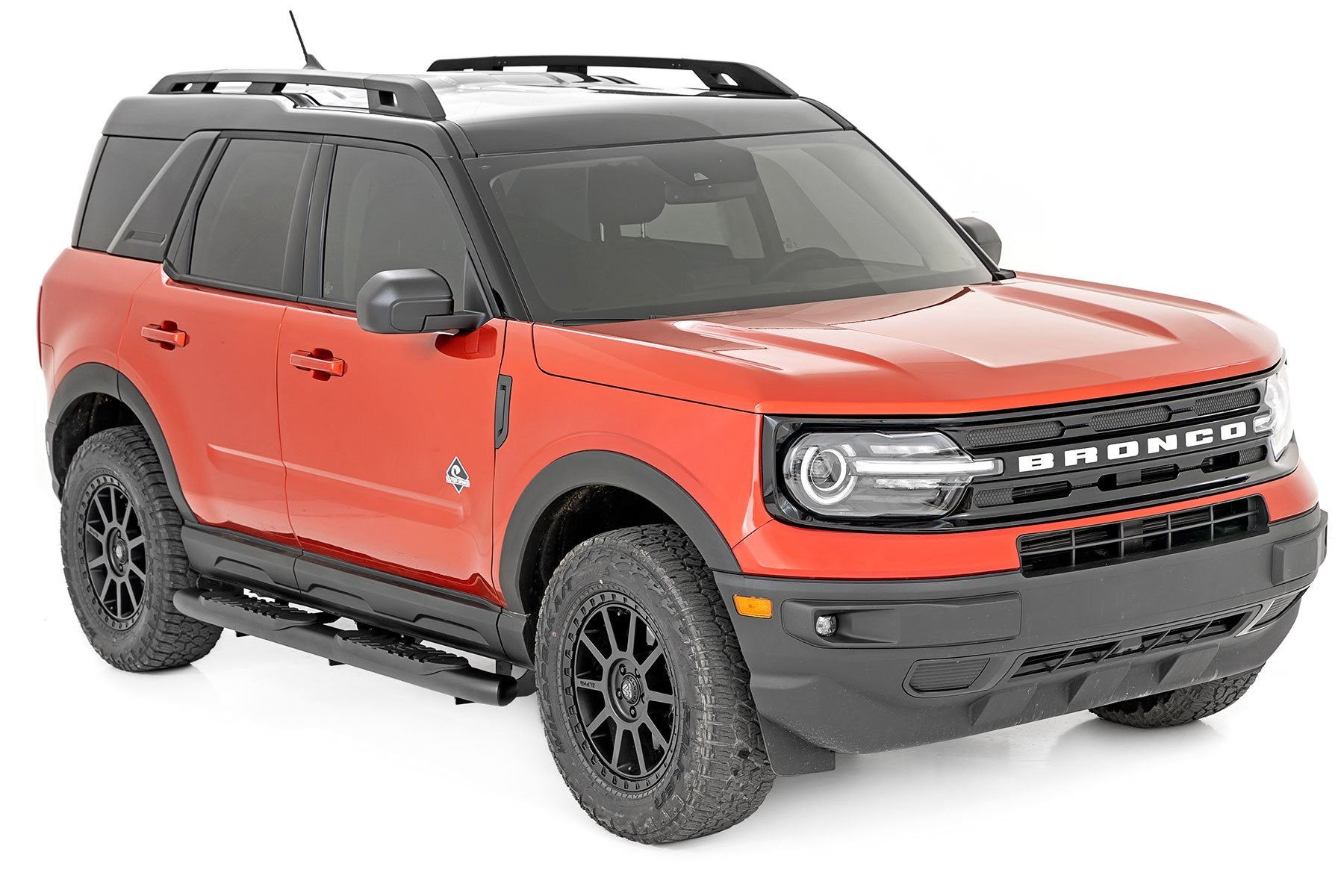 Rough Country Oval Nerf Step Black Ford Bronco Sport (2021) 21006